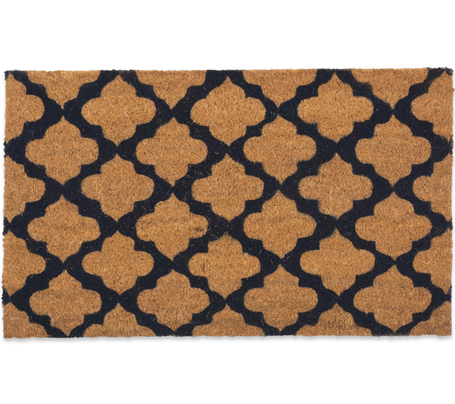 Moroccan Blue Natural Coir Doormat With Nonslipback Qvc Com