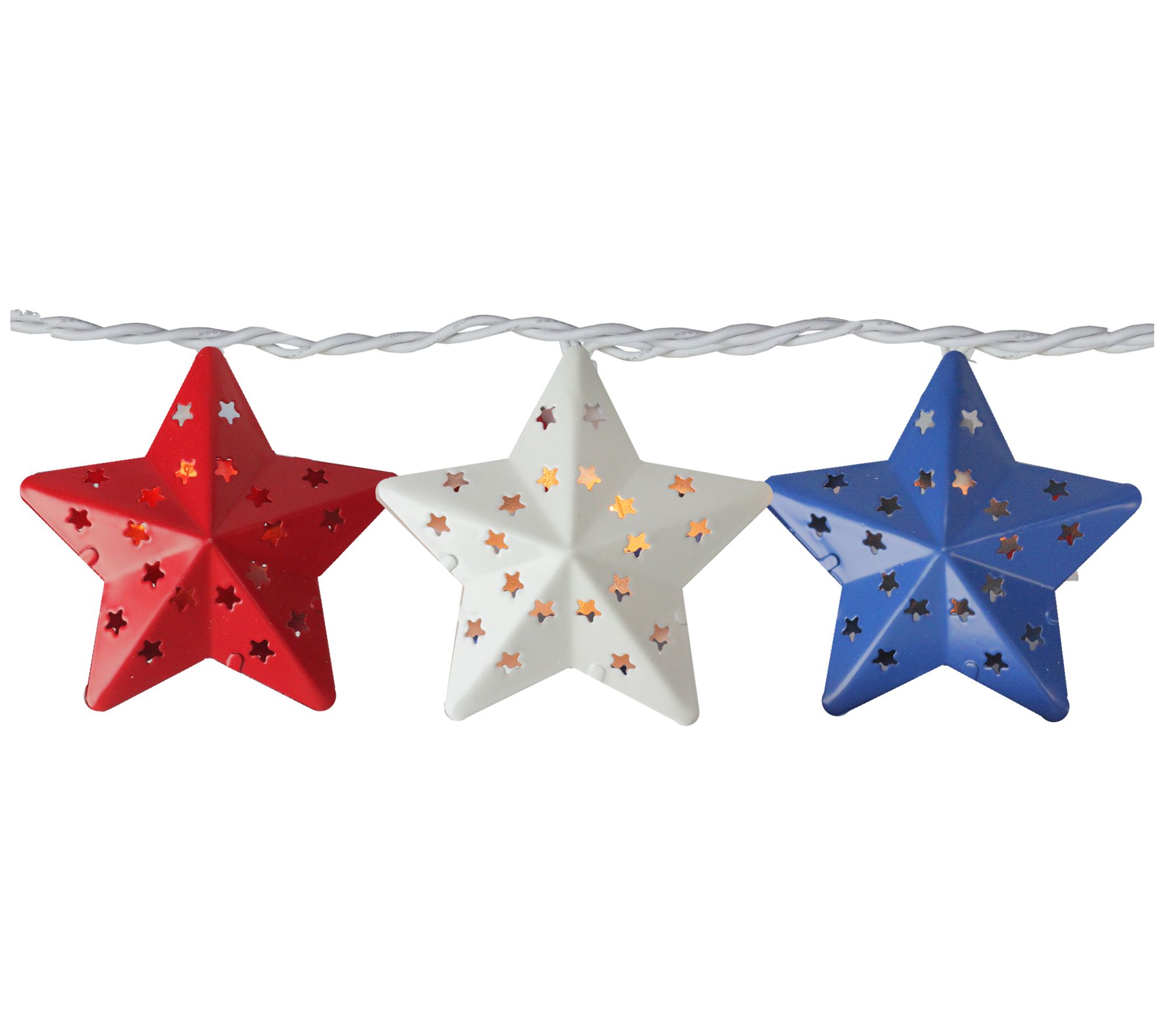 Northlight 10-Count Red & Blue Fourth of July S tar Light Set