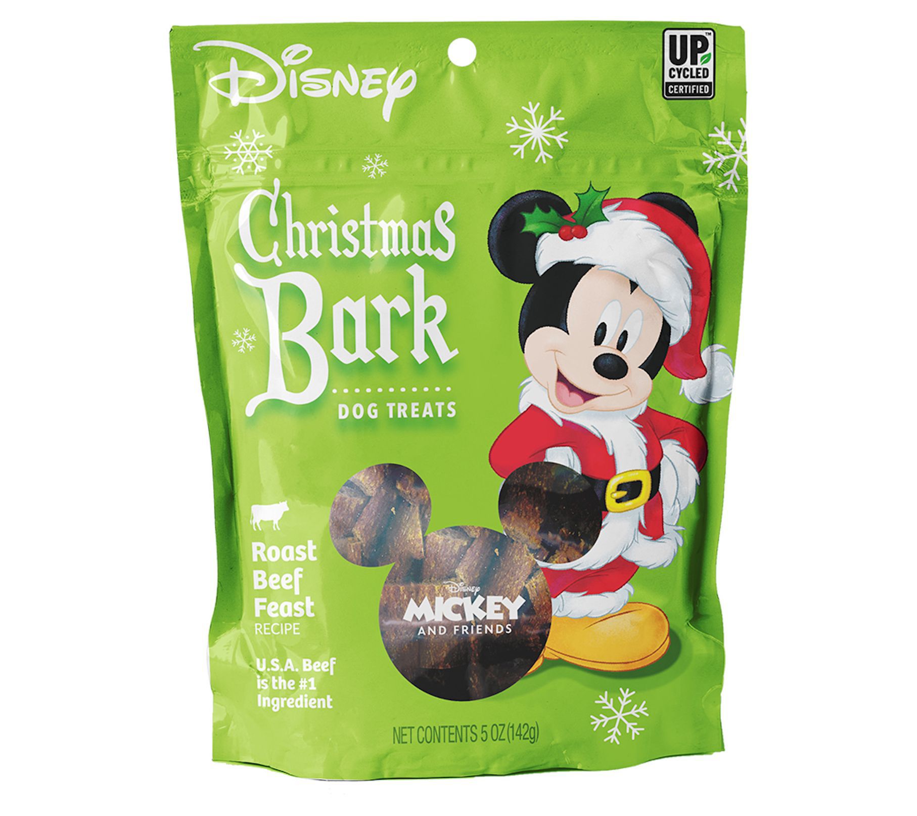 Disney Christmas Mickey Roast Beef 5-oz Dog Tre ts