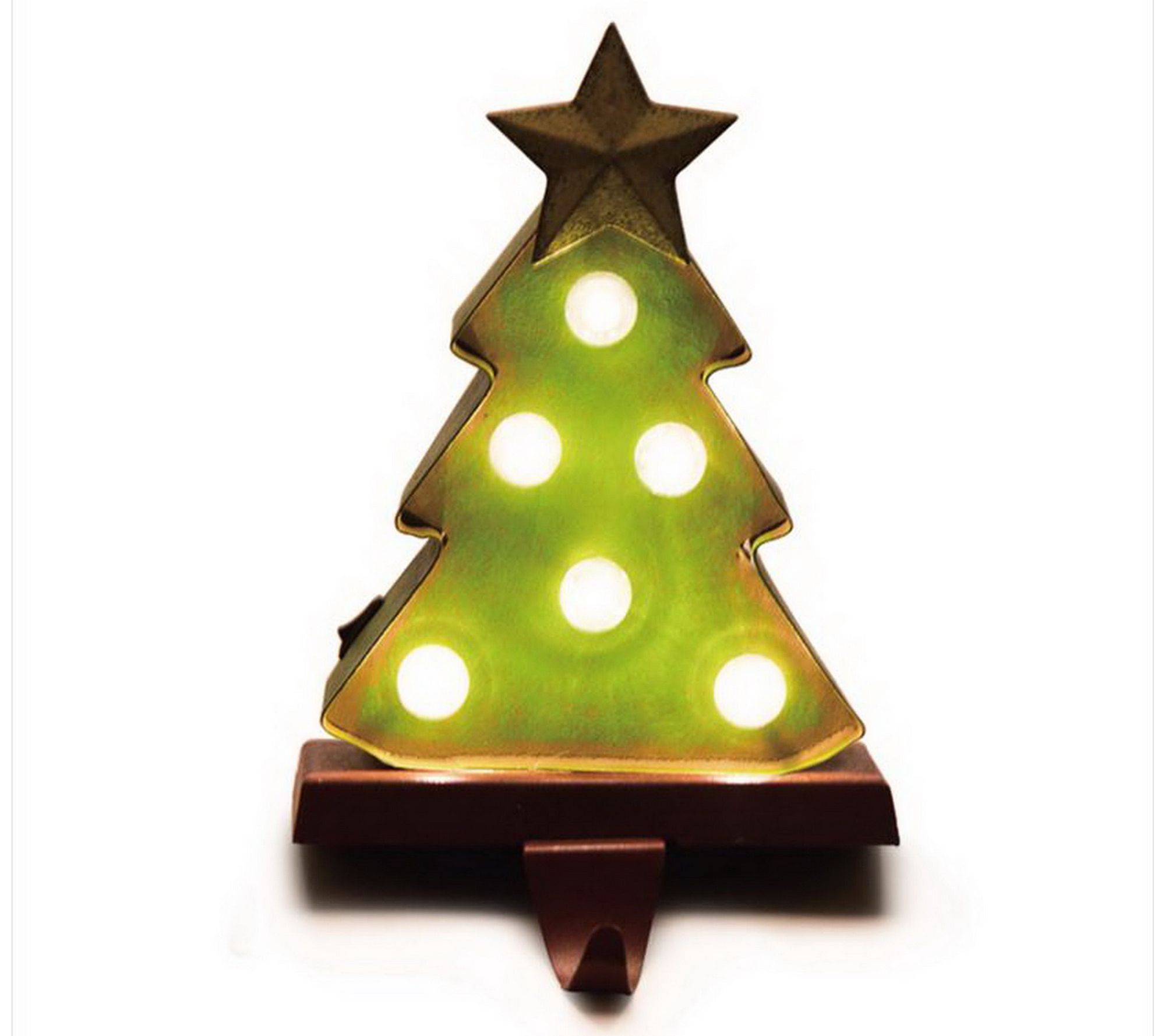 Glitzhome 7.48" H Marquee Led Tree Stocking Holder