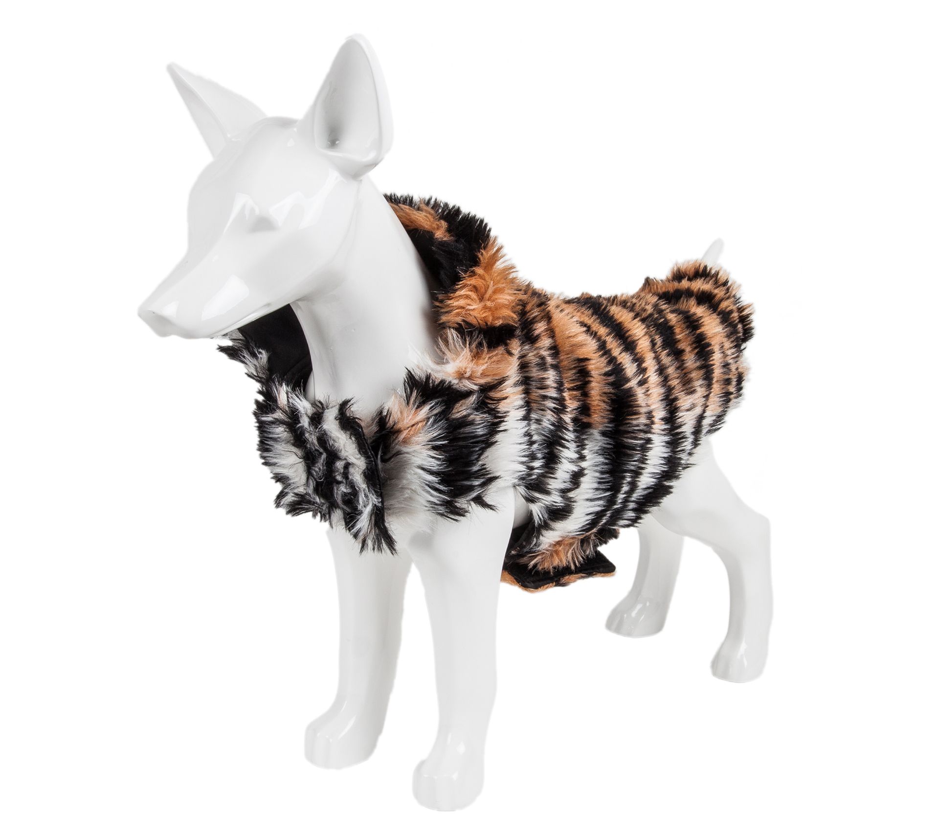 Pet Life Luxe 'Tigerbone' Tiger Patterned Fur D g Coat Jacket