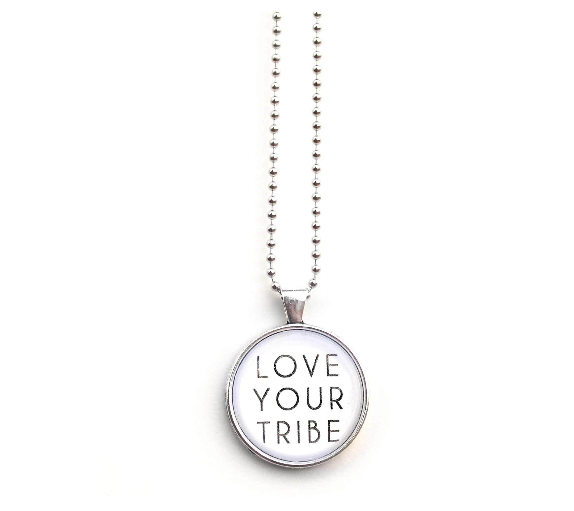 The Vintage Sparrow Love Your Tribe Silver 30" Necklace