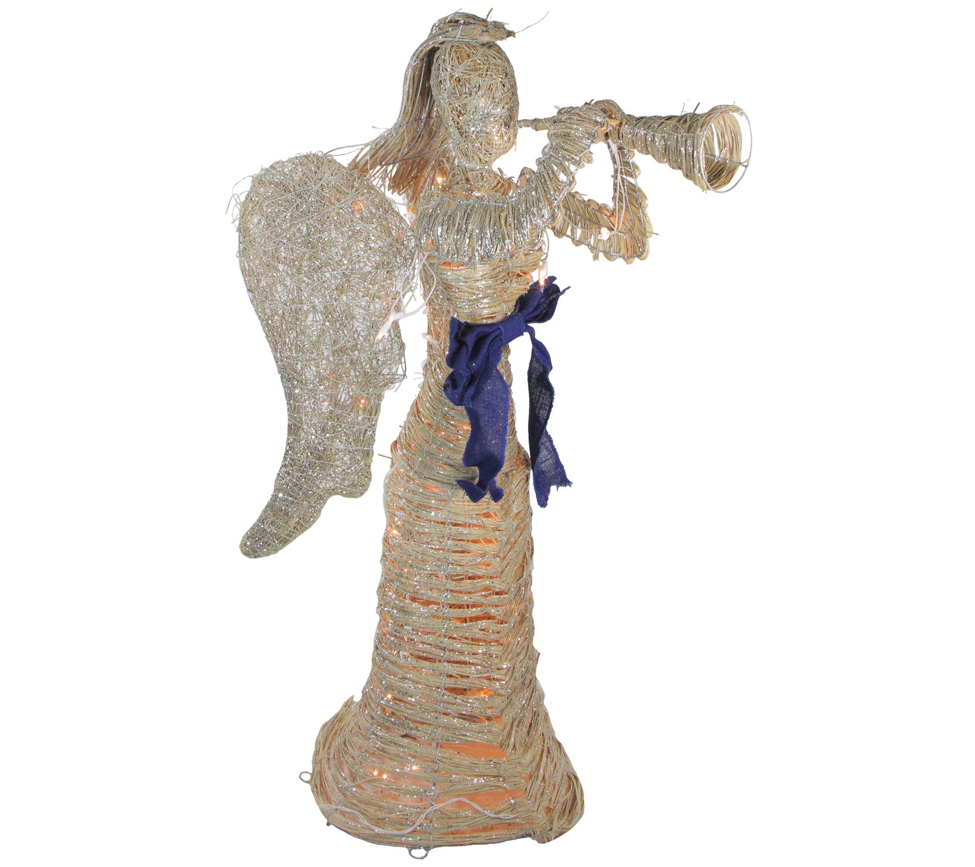 Northlight Dusted Angel with Horn Christmas Yar d Decoration