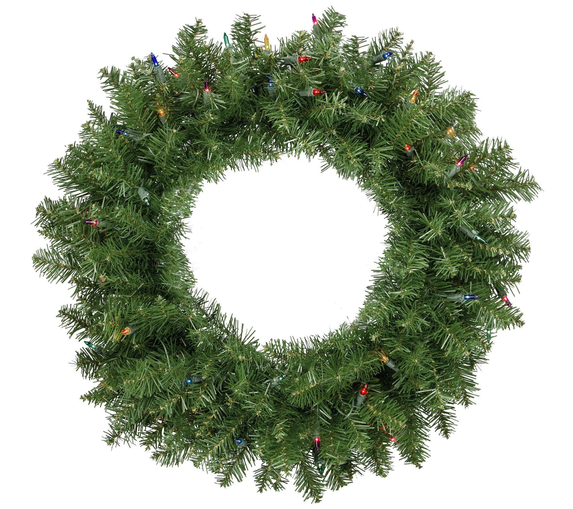 Northlight Rockwood Pine 24-Inch Christmas Wrea th Multi Light