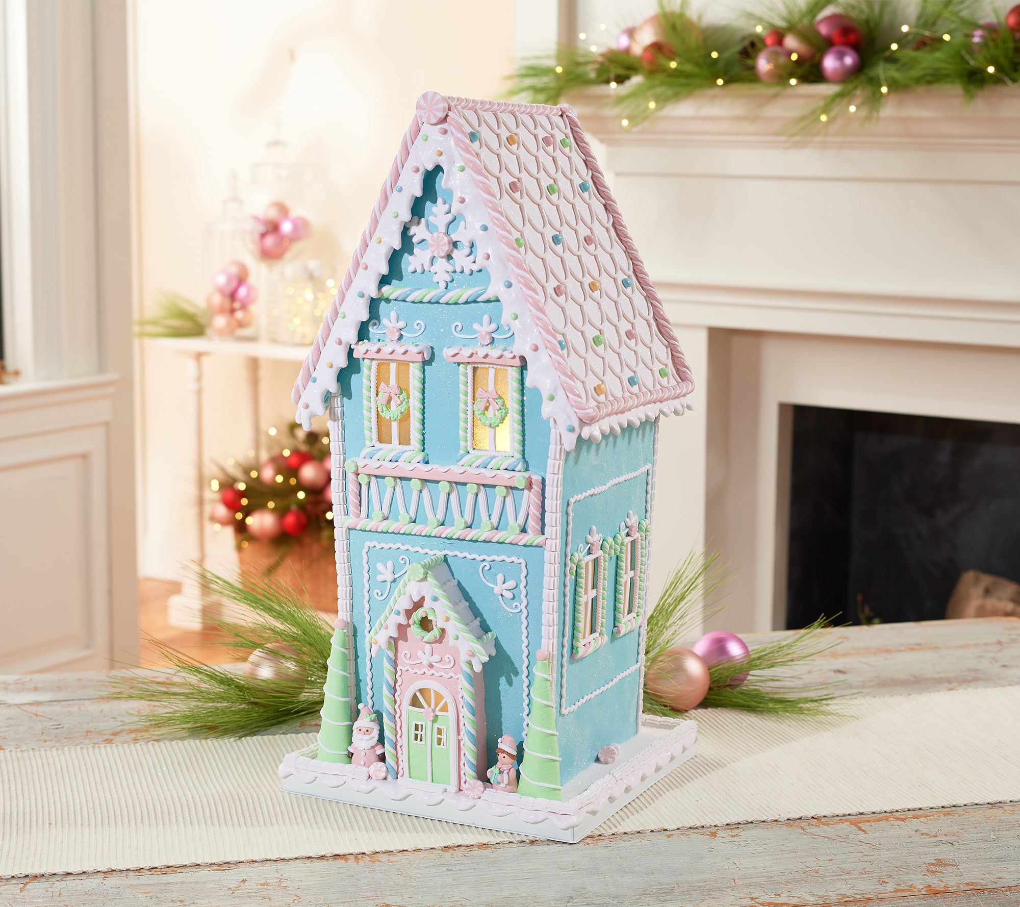 26" Oversized Pastel Gingerbread House by Valerie