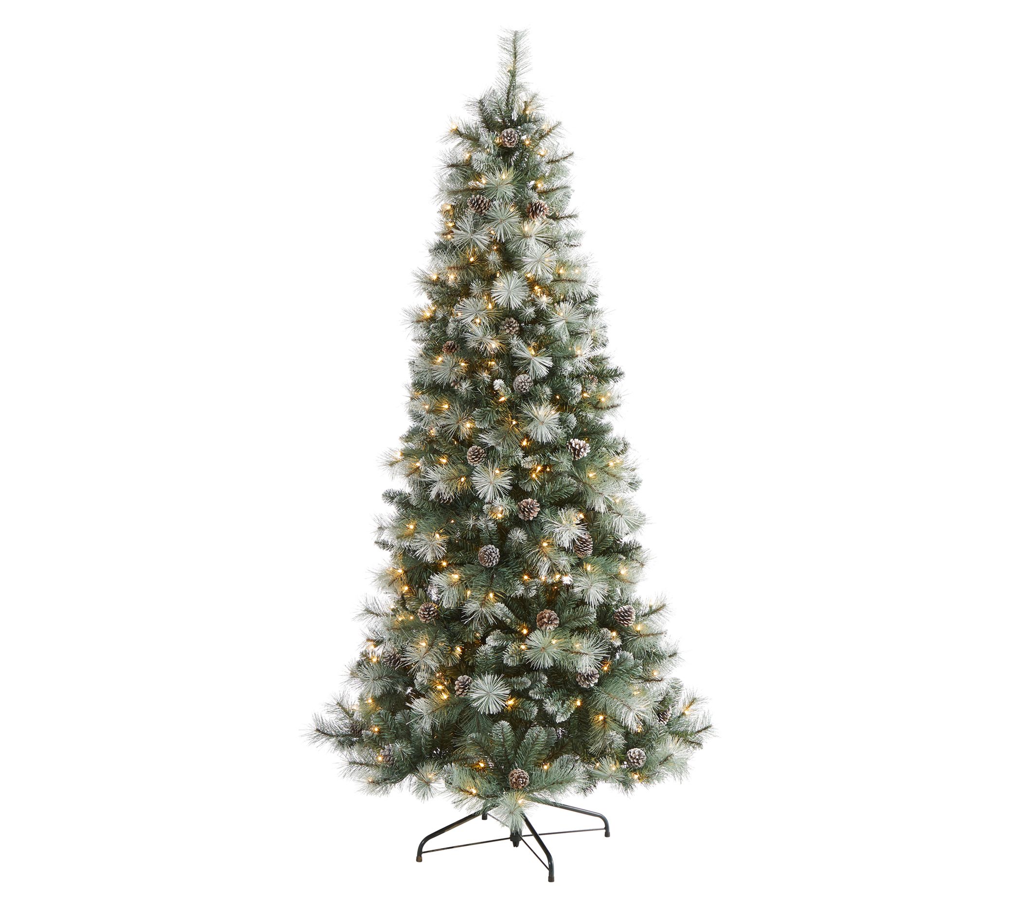 Nearly Natural 7' Frosted Tip Christmas Tree /4 00 Clear