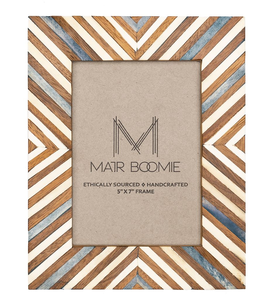 Matr Boomie Banka Mundi Frame Brown and White 5 " x 7"