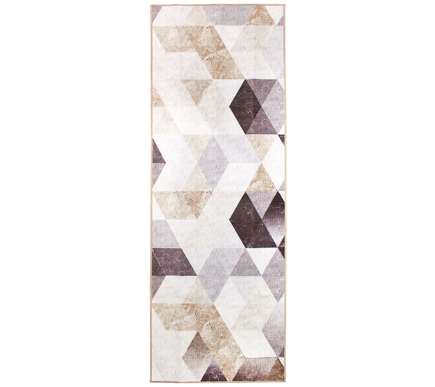 My Magic Carpet Machine Washable Rug Lattice Geometric Neutral 2.5  X 7  6  Runner