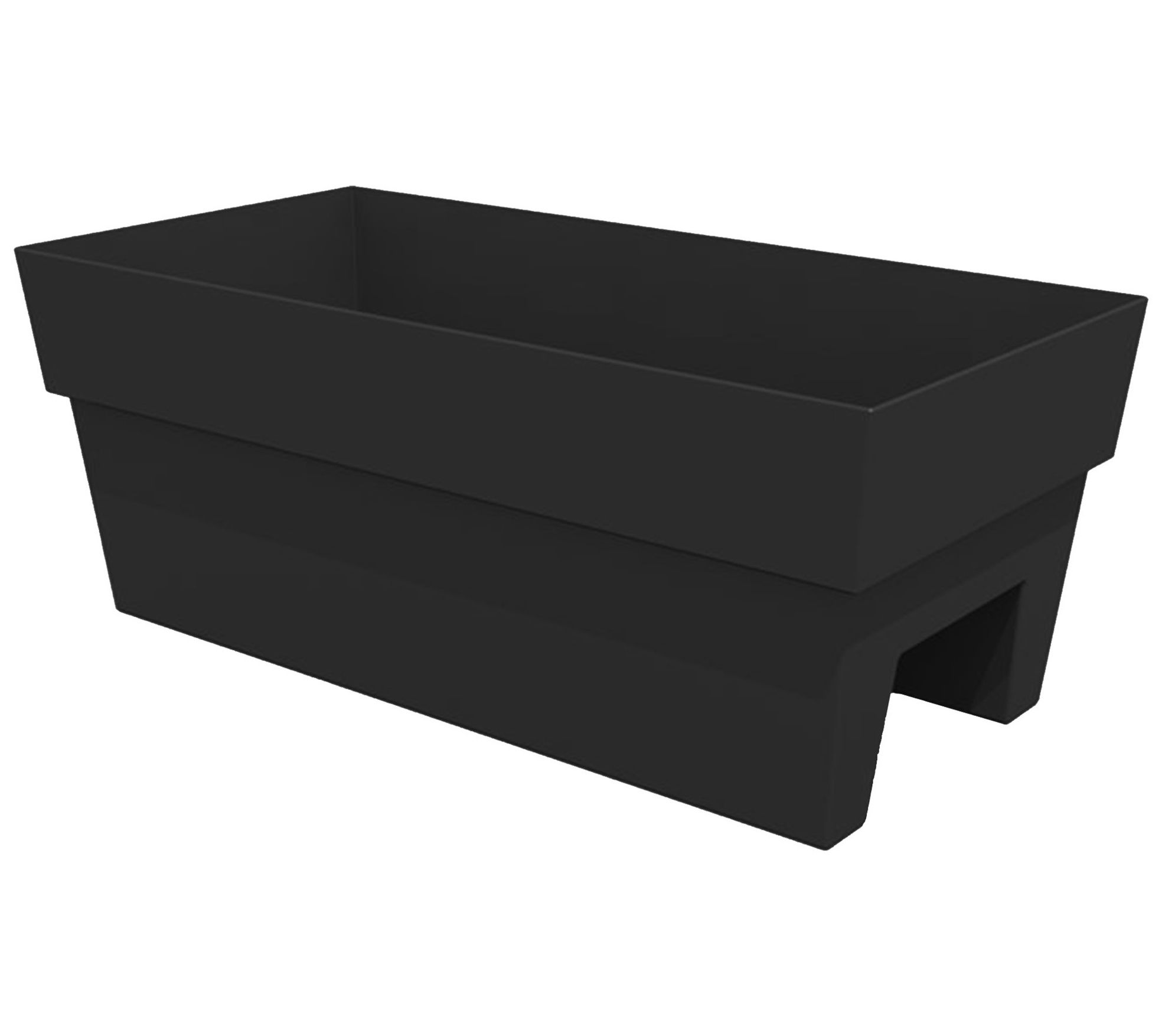 Bloem Finley Deck Rail Rectangle Planter: 24
