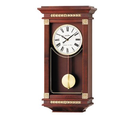 Seth Thomas Oak Bonnet Top Pendulum Wall Clock — QVC.com