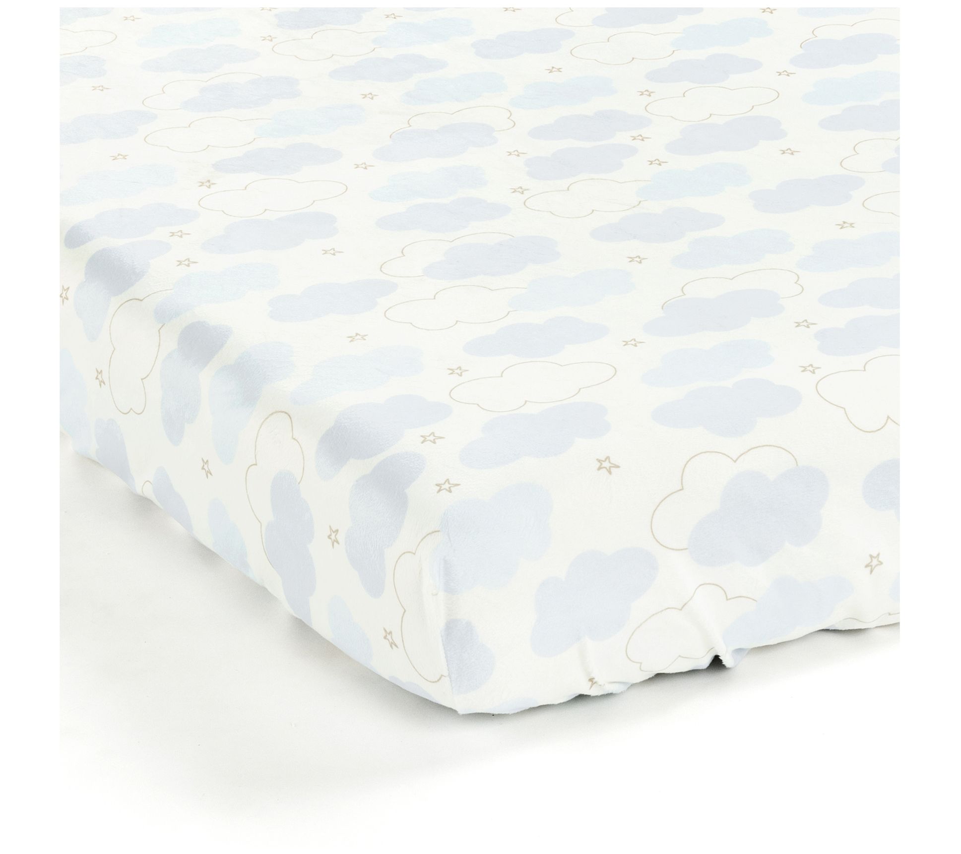 Goodnight Little Moon Clouds Fitted Crib Sheet y Lush Decor