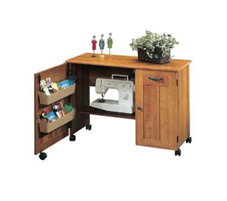 Sauder Sewing/Craft Cart - American Cherry Finish — QVC.com