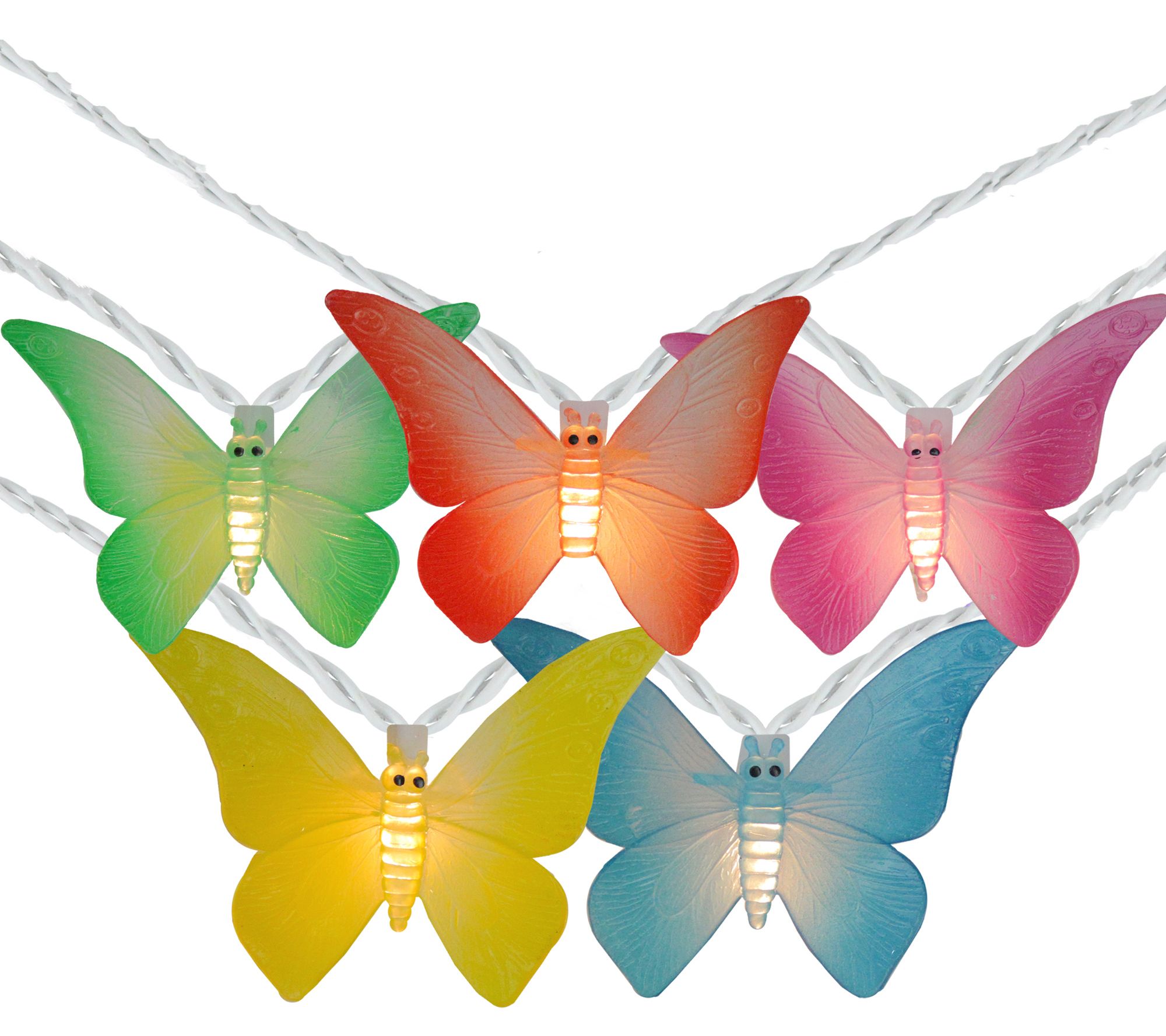 Northlight 10 Summer Butterfly Outdoor Patio St ring Light Set