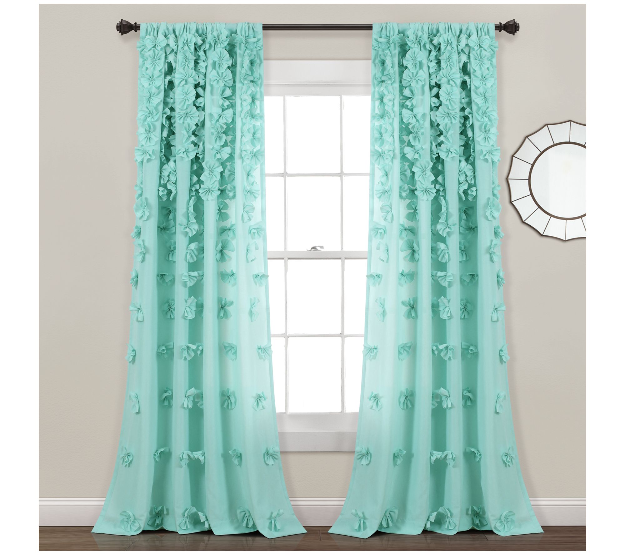 Riley Window Curtain Panel Single 54X84 by Lush Decor