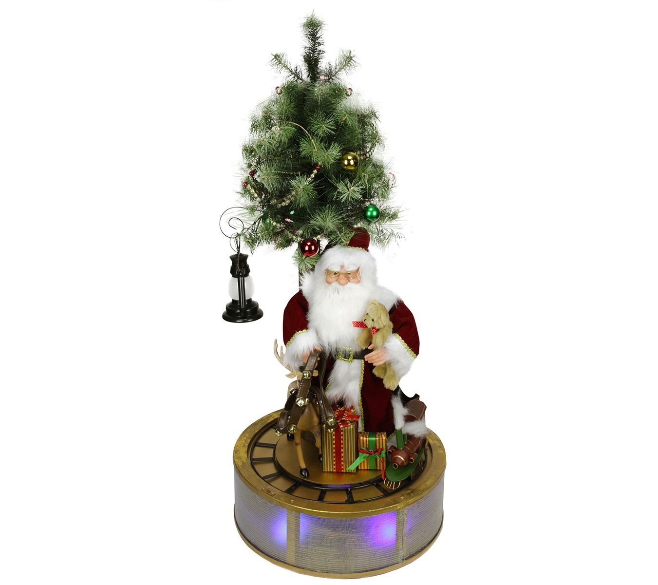 Northlight 48" Musical Santa Claus with Rotatin Train Decor