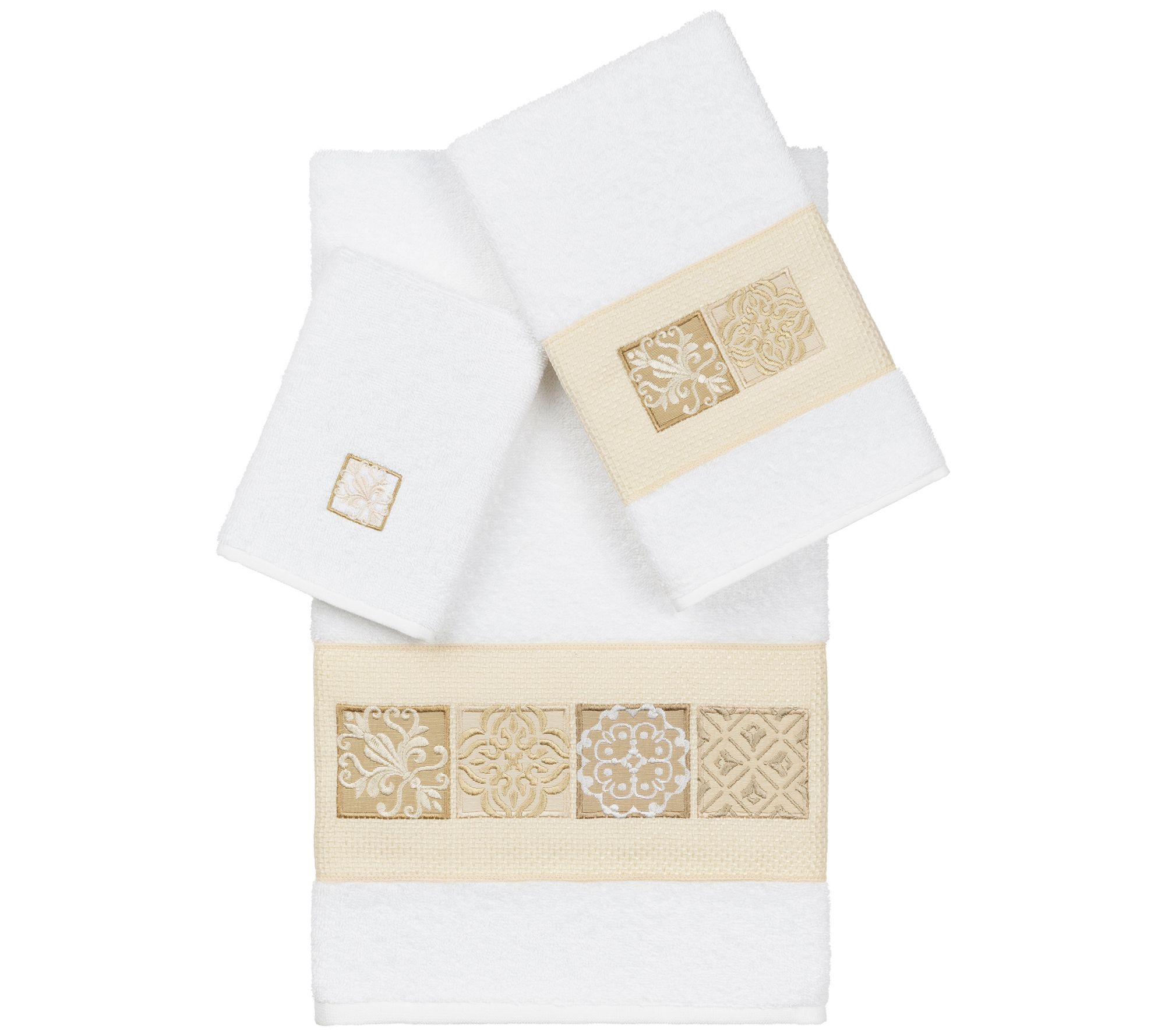 Linum Home Textiles Vivian 3pc Embellished Towe l Set