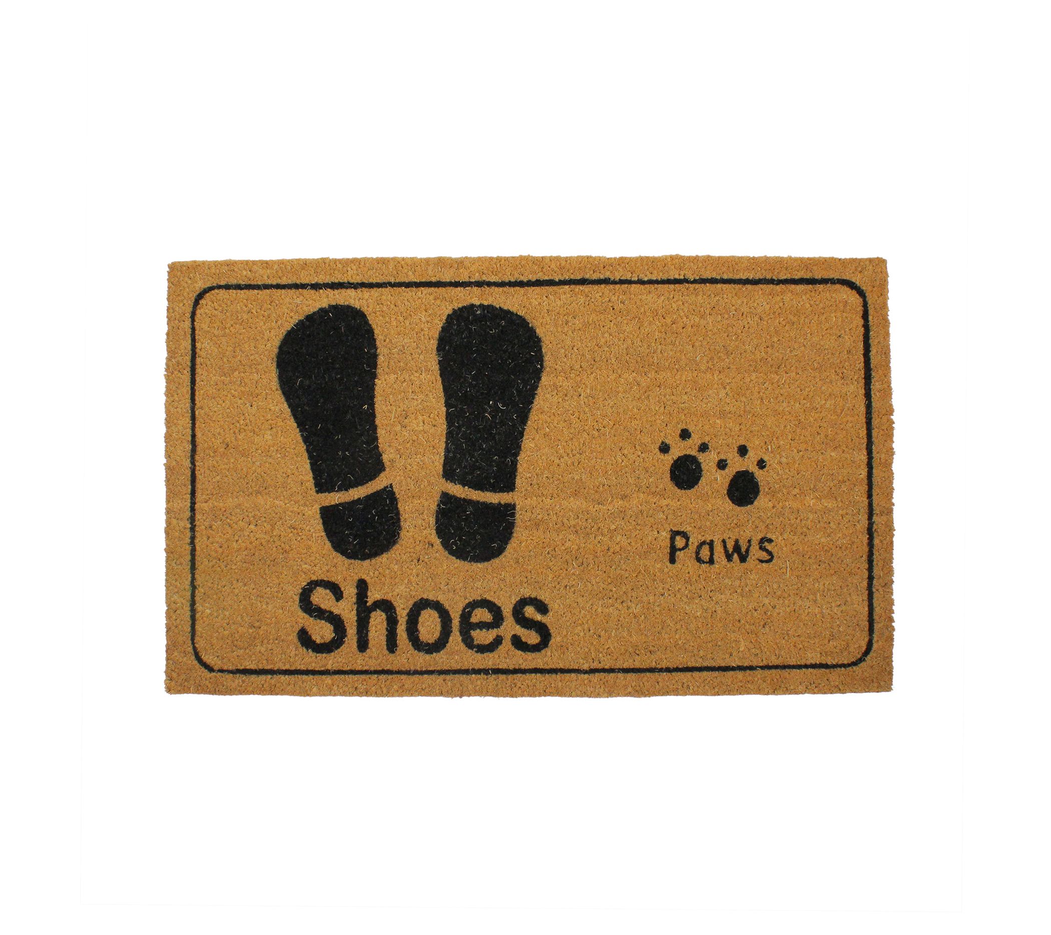 Northlight Shoe Prints w/ Paw Prints Doormat 18 x 30"