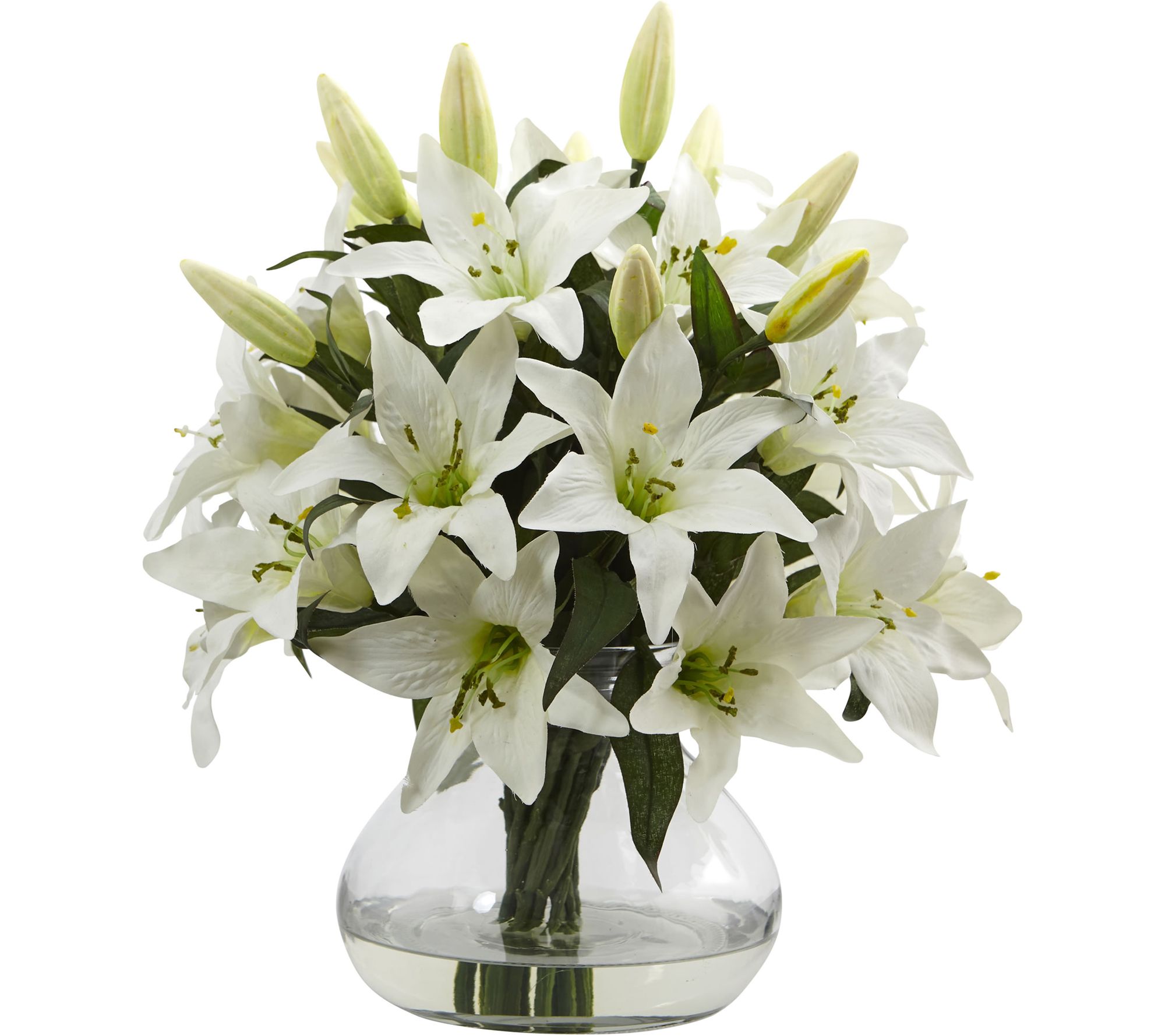 Large Lily Arrangement with Vase by Nearly Natu ral