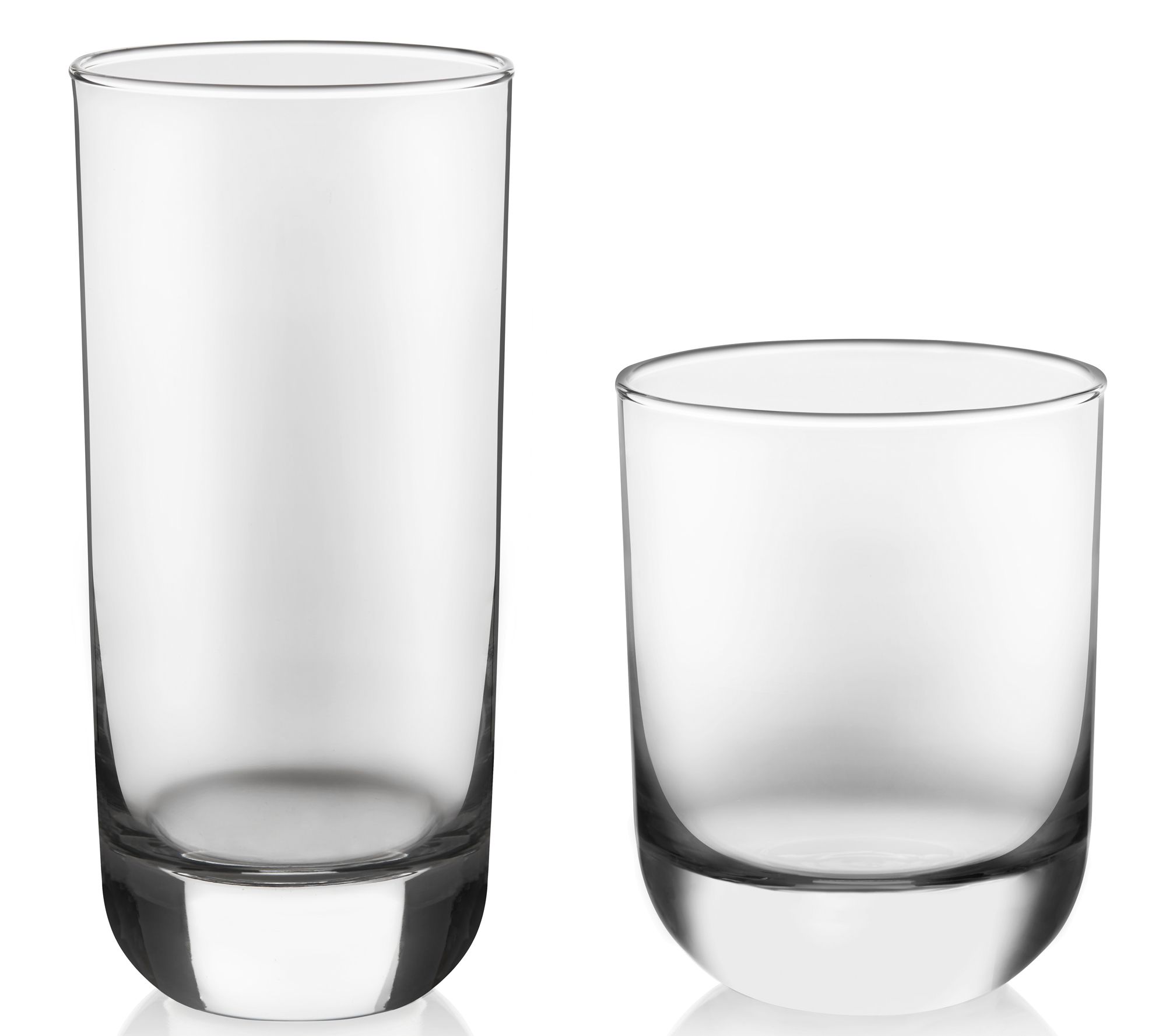 Libbey Polaris 16-Piece Tumbler and Rocks Glass Set  Clear