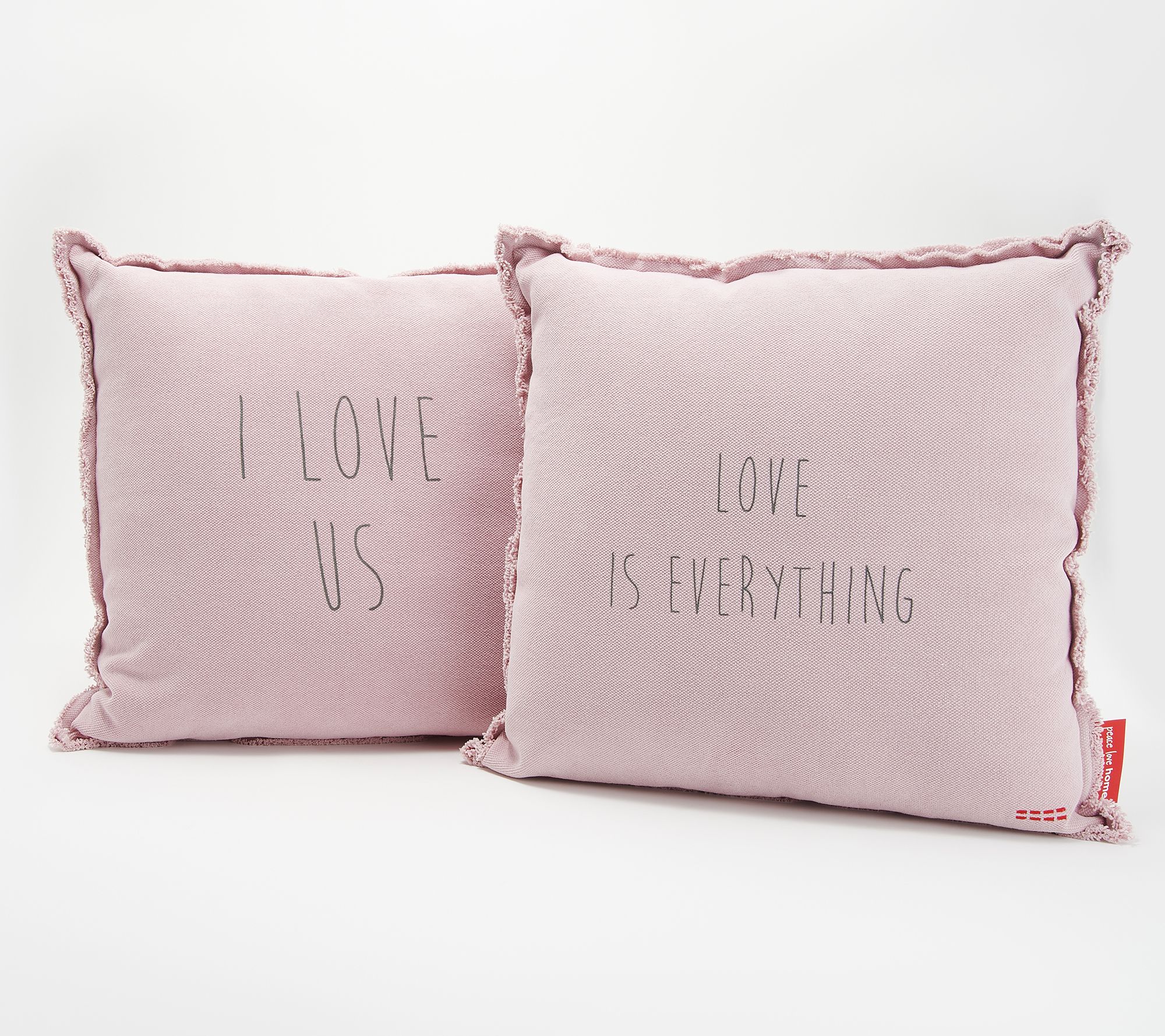 Peace Love World Set Of 2 18 X 18 Stonewashed Pillows Page 1