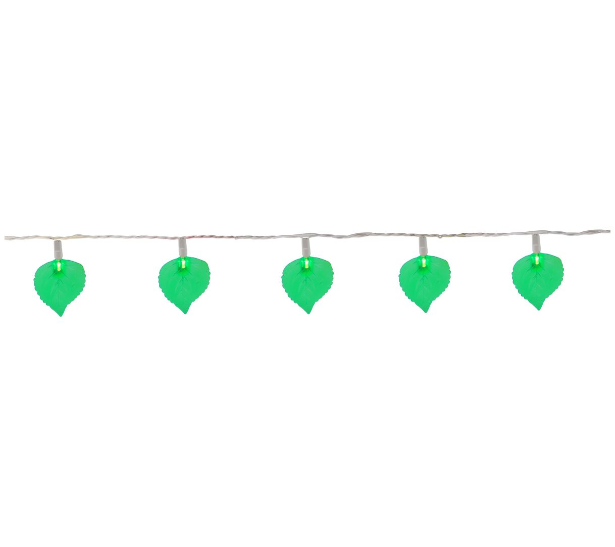 Northlight 10-Count Green Leaf Patio Novelty Li ht Set 6ft