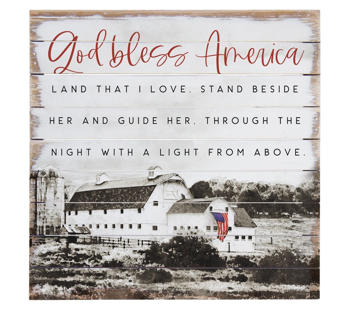 Sincere Surroundings 14" God Bless America Perf ct Pallet