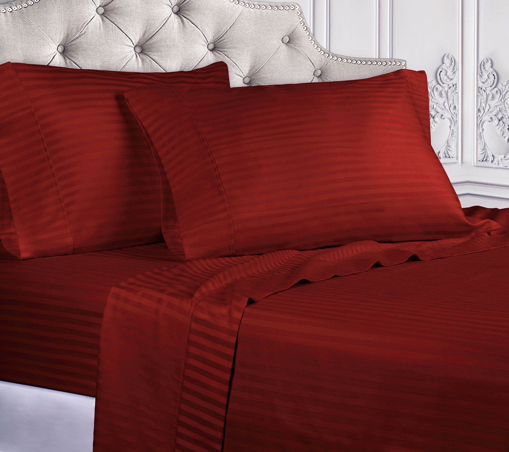 Superior 400TC Egyptian Cotton Stripe Sheet Set, Twin XL