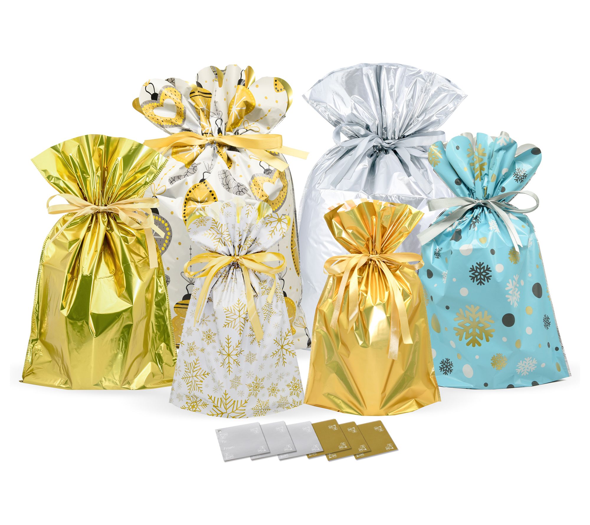 GiftMate 12-Pc Assorted Large Scalloped-Edg Gif Bag Set