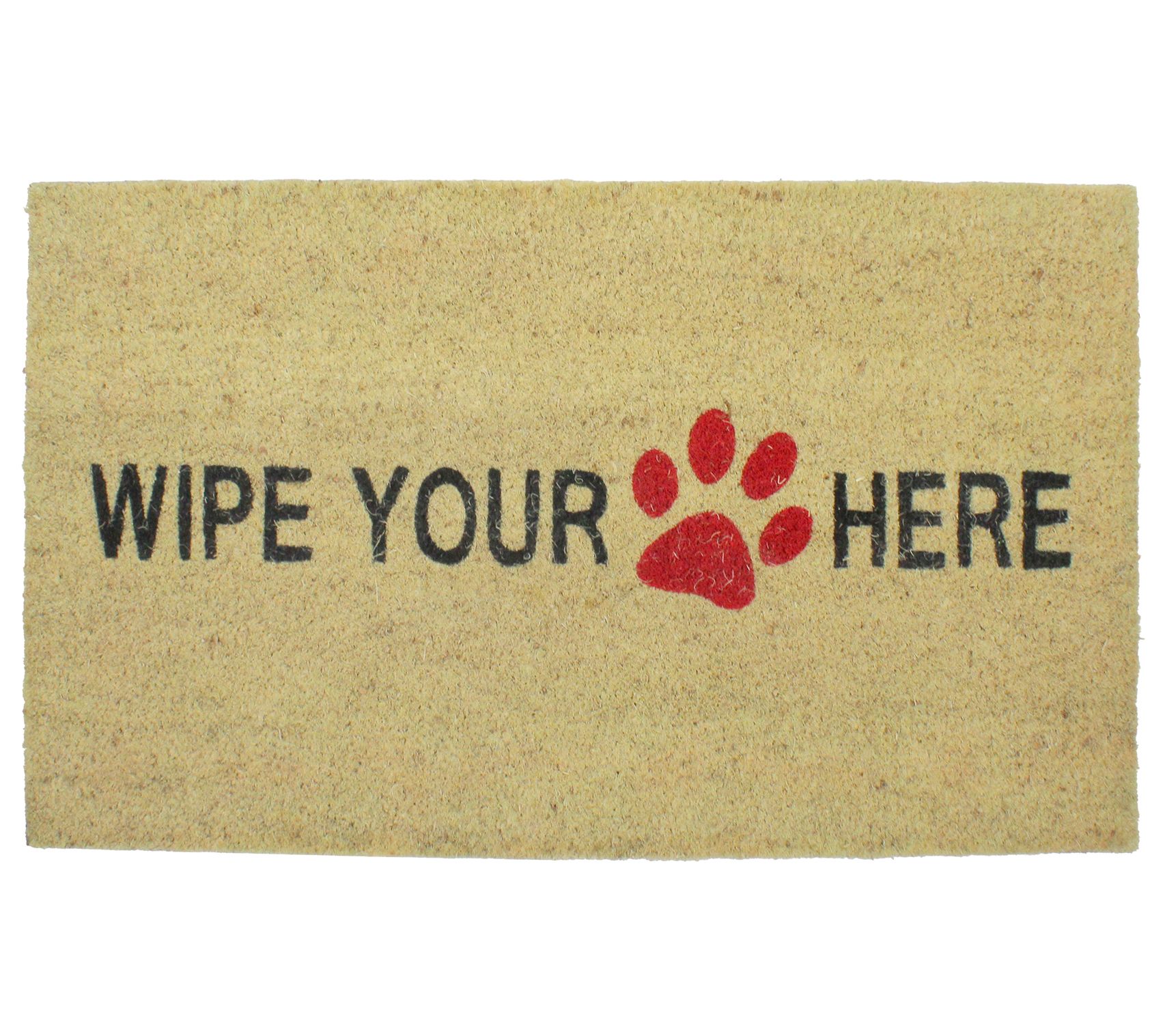 Northlight Animal Print "Wipe Your Paw Here" Do rmat 18" x 30"