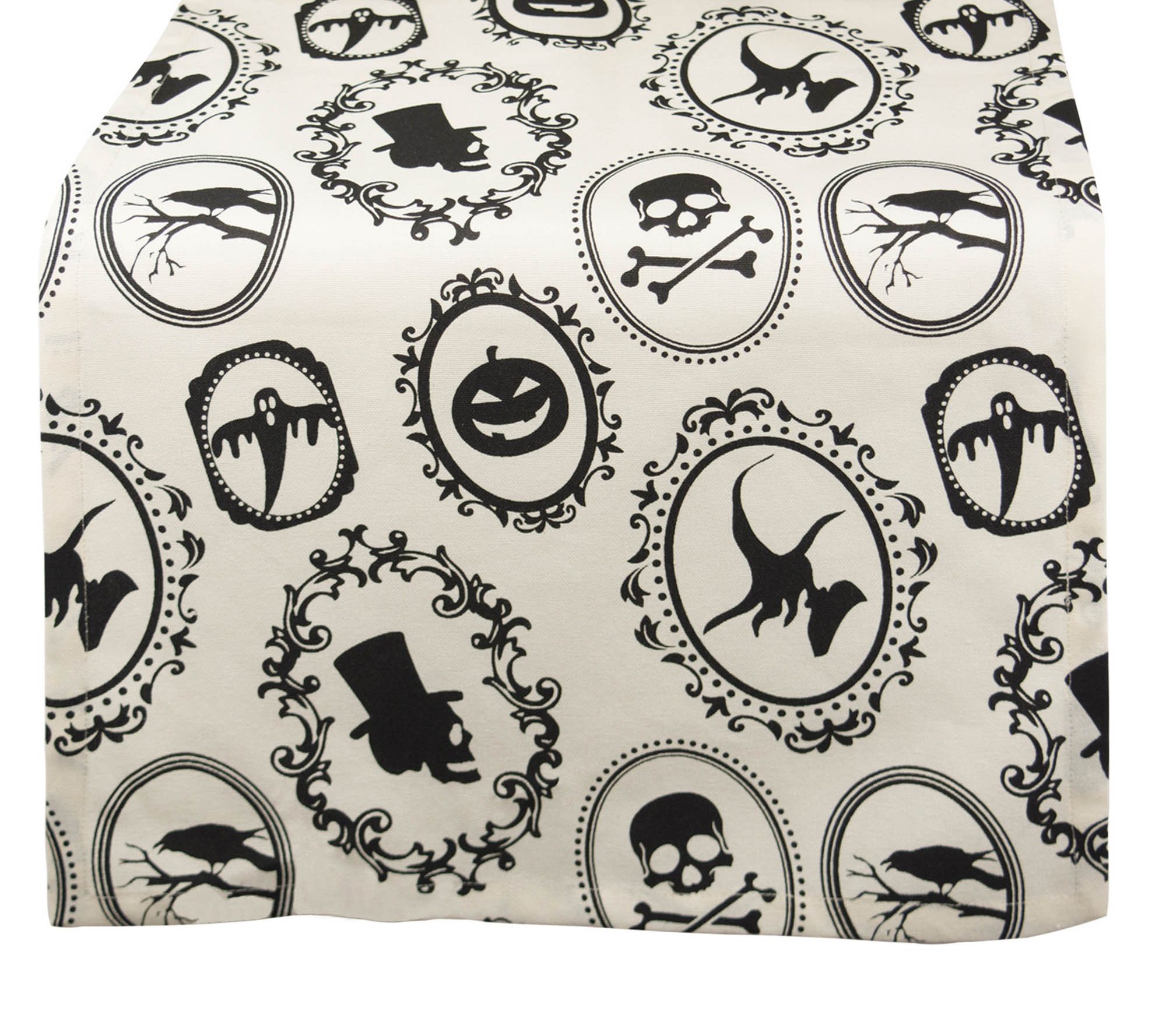 Design Imports Halloween Portrait Table Runner 4" x 72"