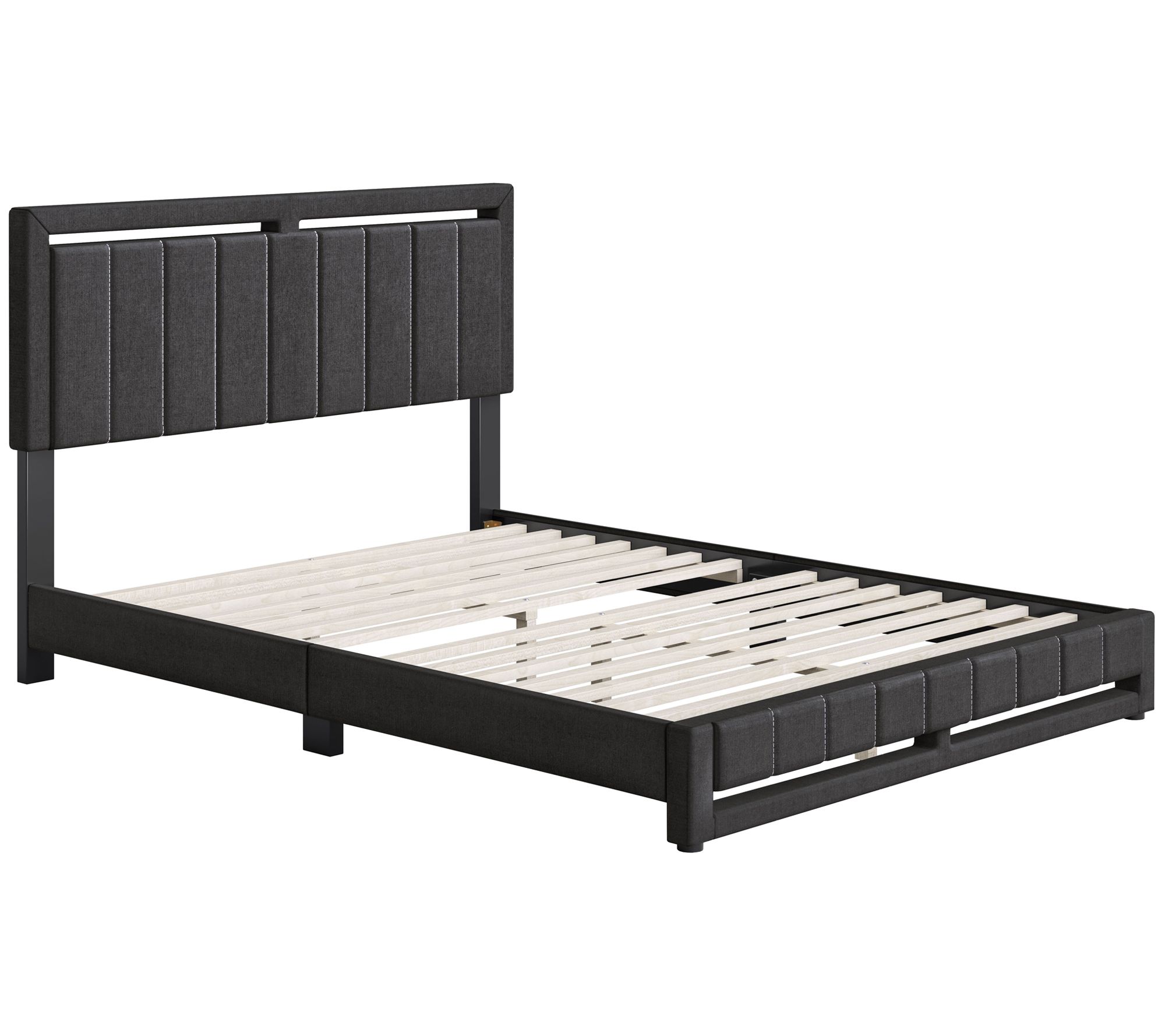 Boyd Senata 14 Slat Upholstered Platform Bed, Headboard Queen