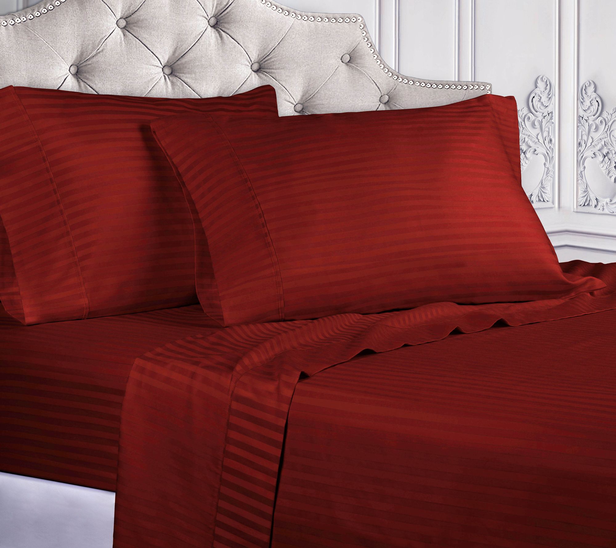 Superior 400TC Egyptian Cotton Stripe Sheet Set, Twin