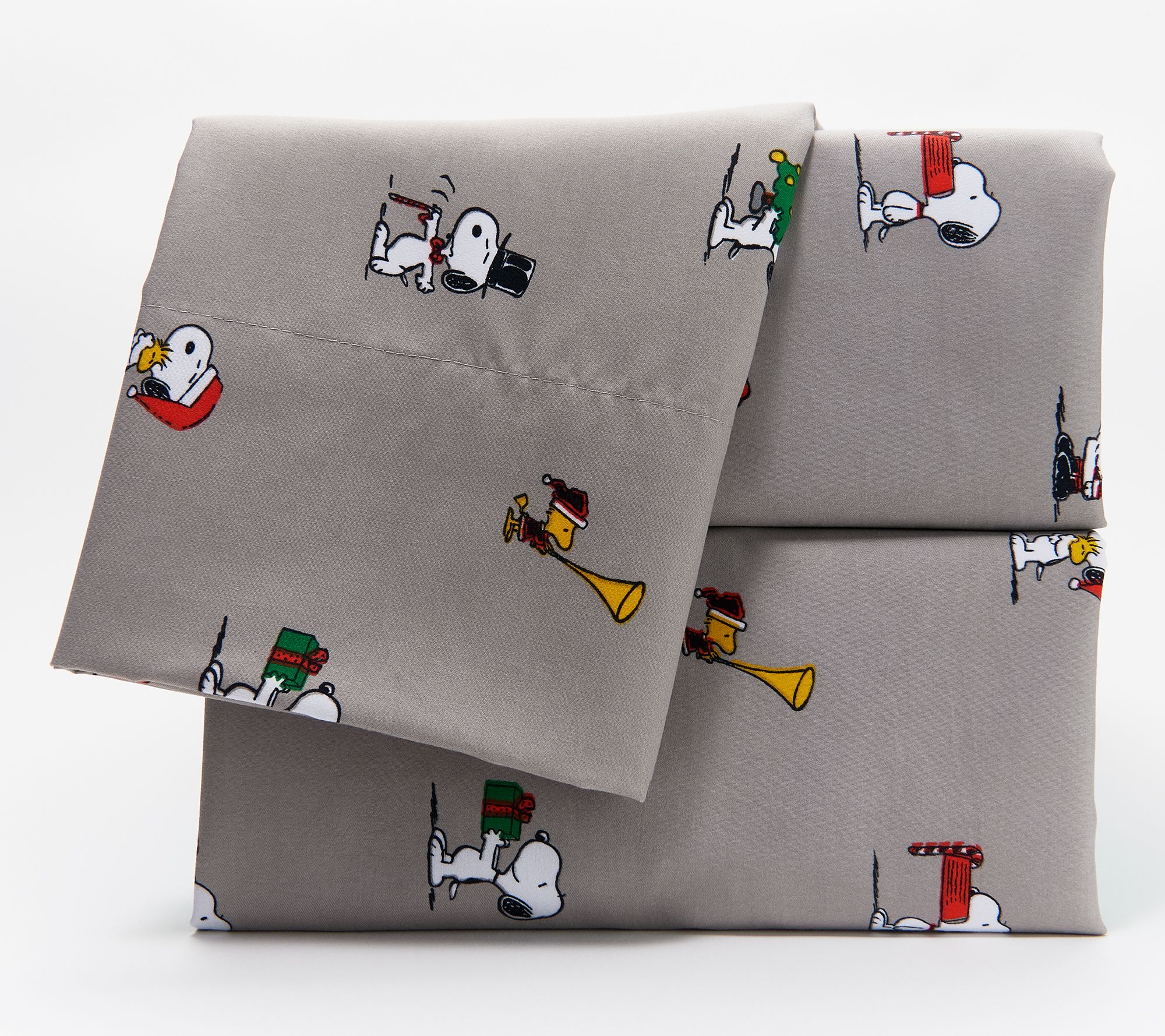 Berkshire Blanket Printed Holiday Peanut Sheet Set Twin XL