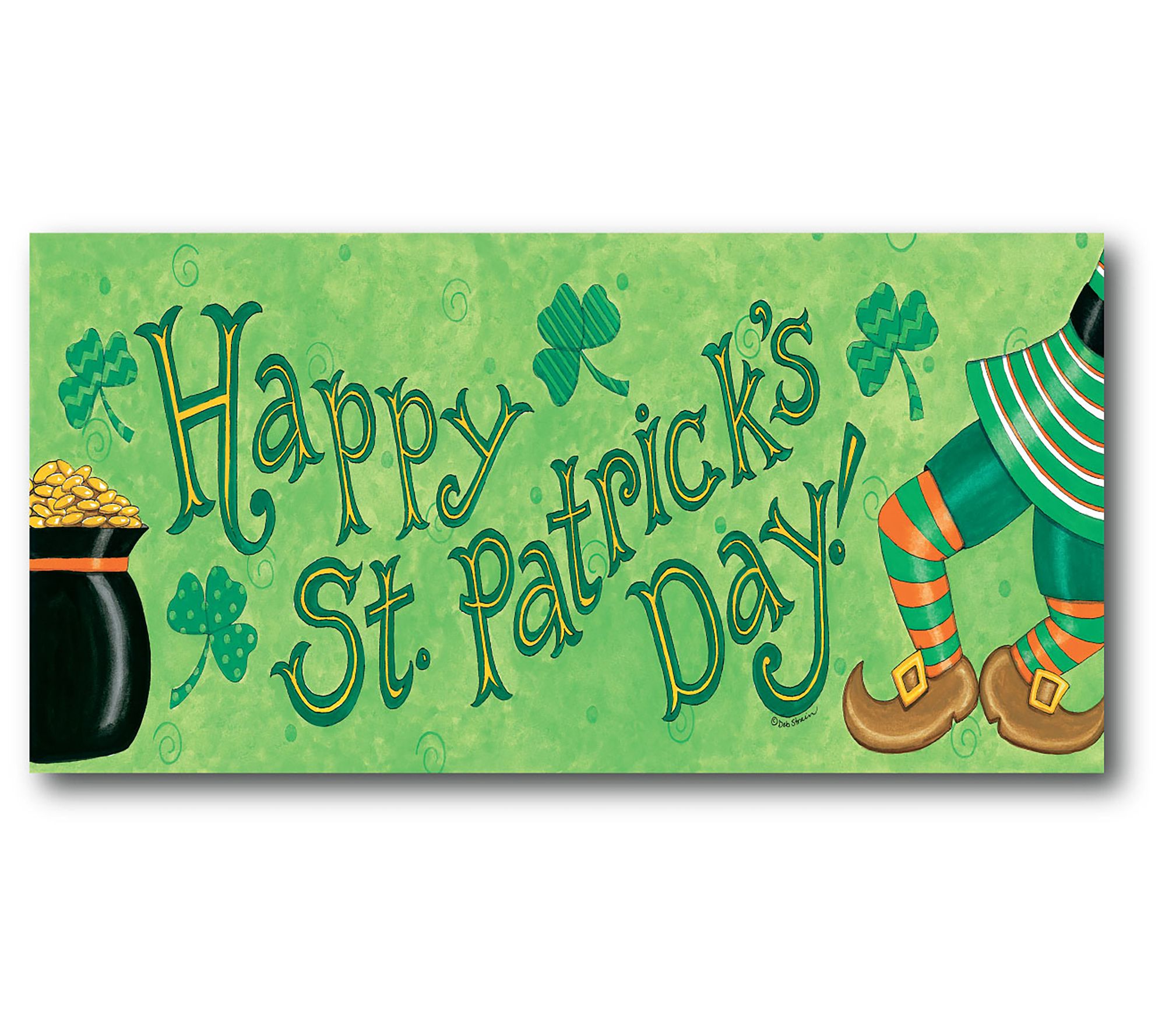 Courtside Market Happy St. Patrick's Day 12x24 anvas Wall Art