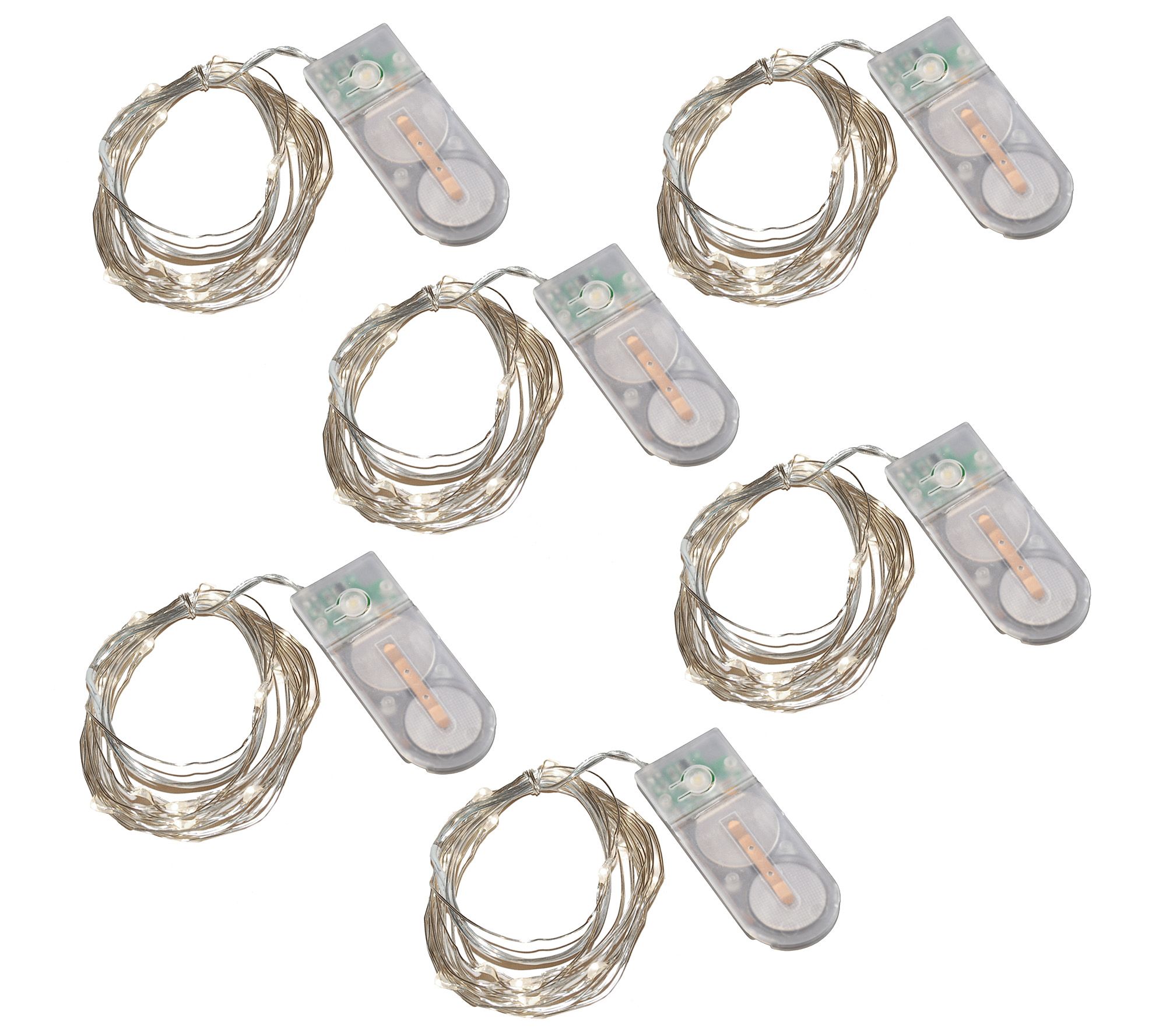 LumaBase Battery Operated LED Fairy String Lights Set of 6