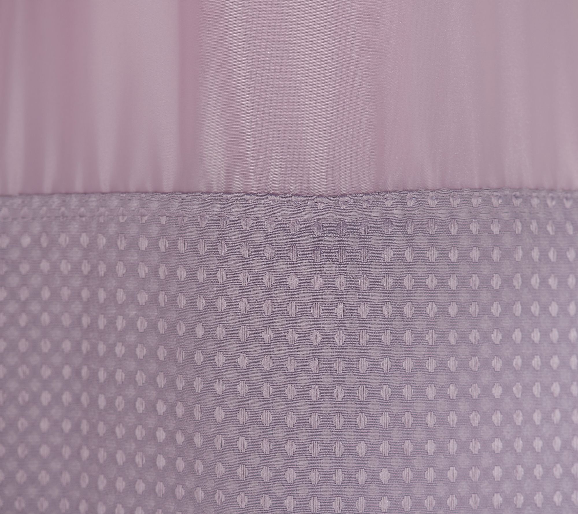 Hookless Waffle Texture Shower Curtain w/ Snap Liner & Chrome Rings