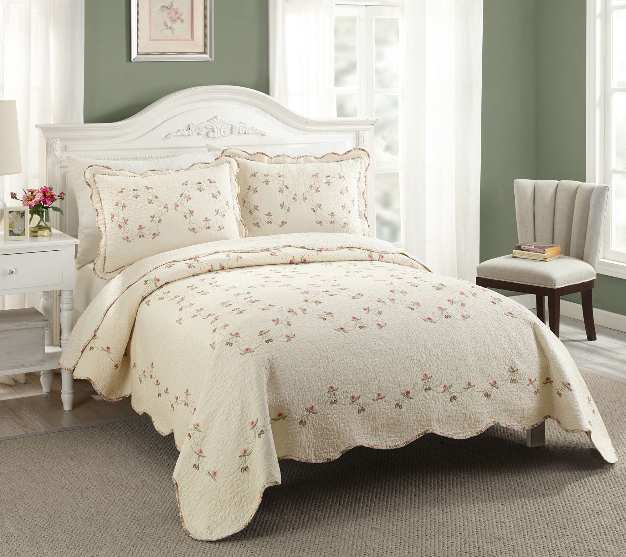 Modern Heirloom Felisa Full/Queen Quilt Set - 3 Piece