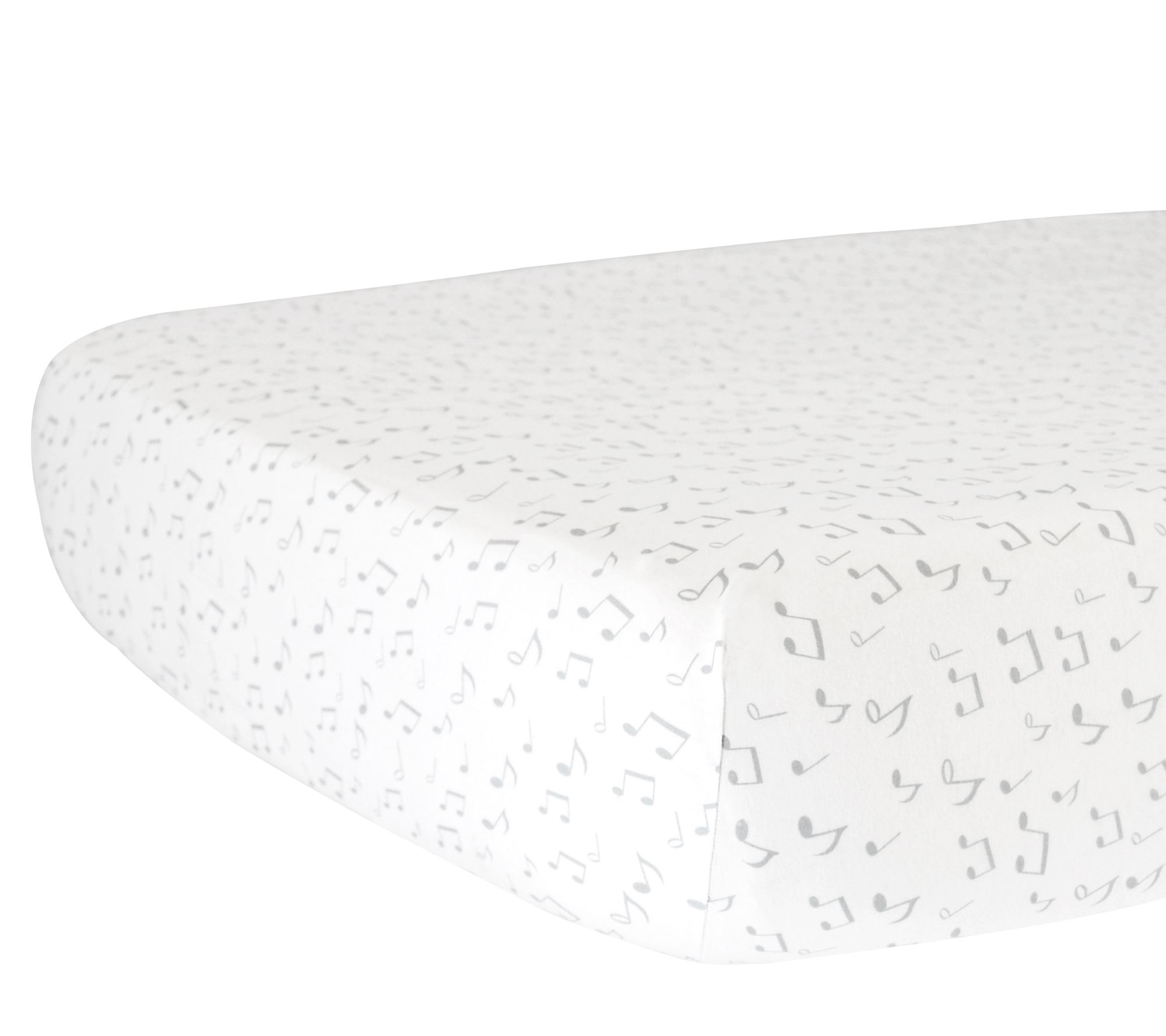 Hello Spud Music Notes Fitted Crib Sheet