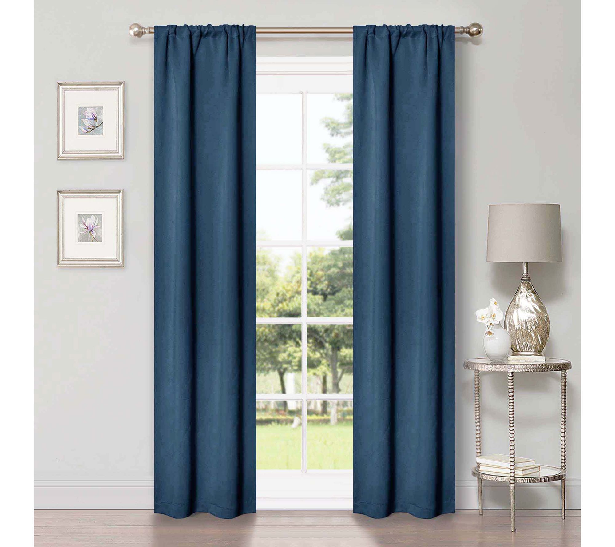 Superior Modern Solid Blackout 2-Piece Curtain t, 26X84