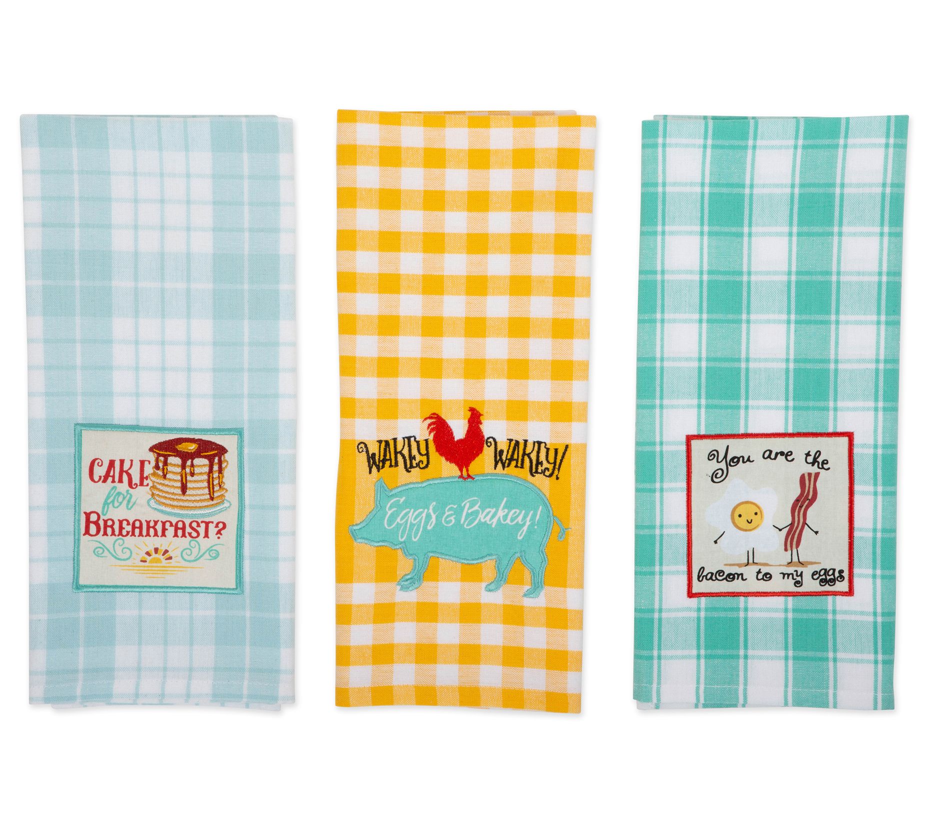 Design Imports Set of 3 Rise & Shine Kitchen Towels