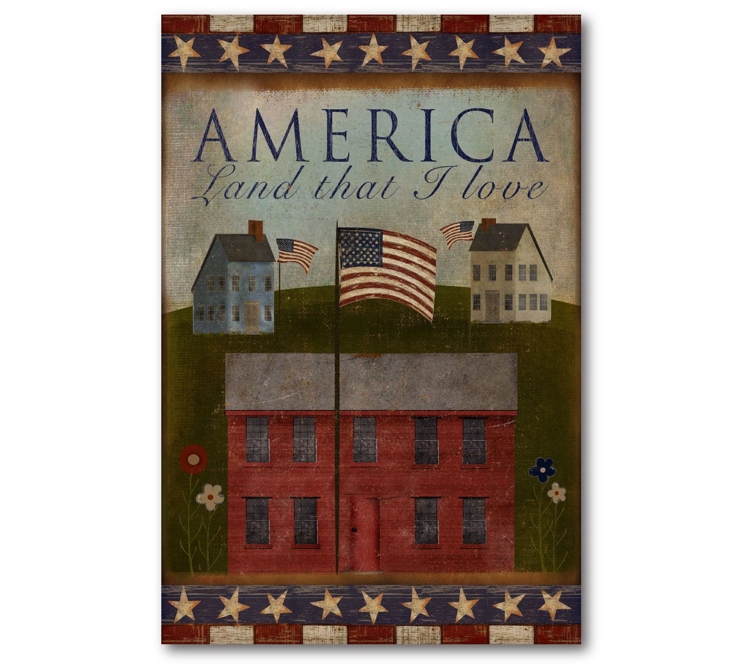 Courtside Market America Land That I Love 12" x 18" Canvas