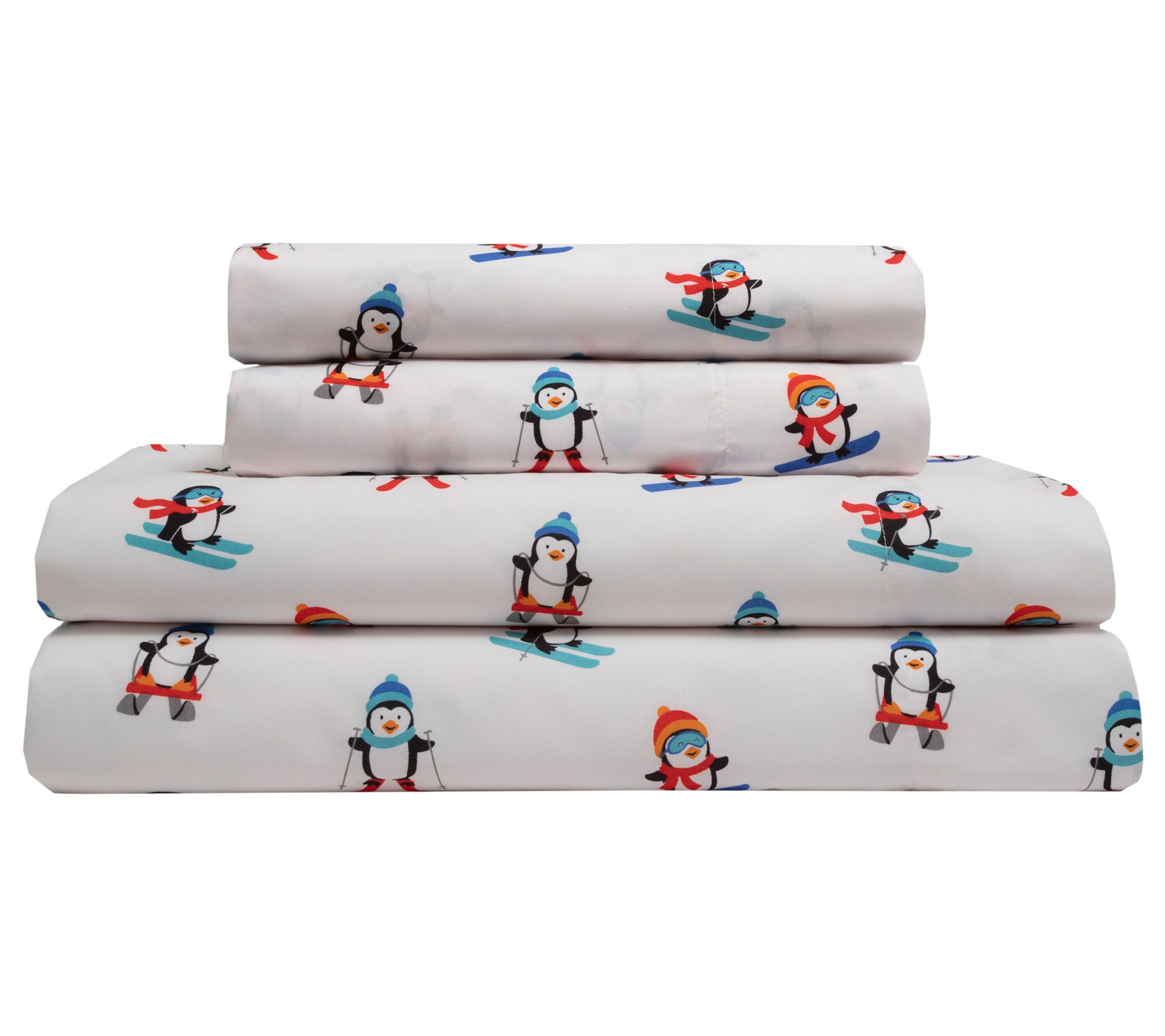 Elite Home Microfiber Holiday Print 4PieceKing Sheet Set