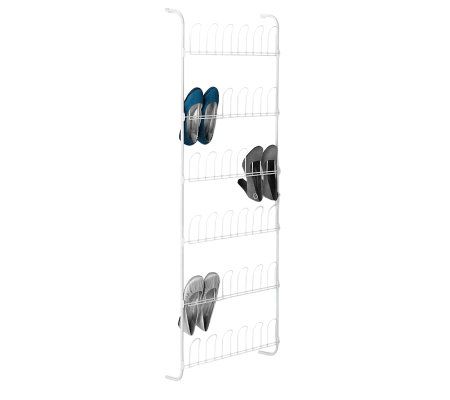 Honey Can Do 18 Pair Odd Shoe Rack, White