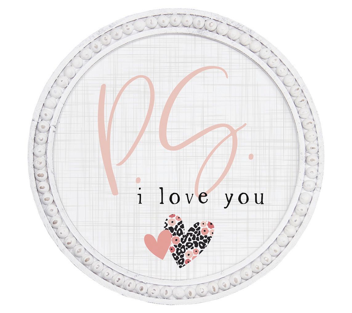 Sincere Surroundings 14" P.S. I Love You Cheeta Beaded Art