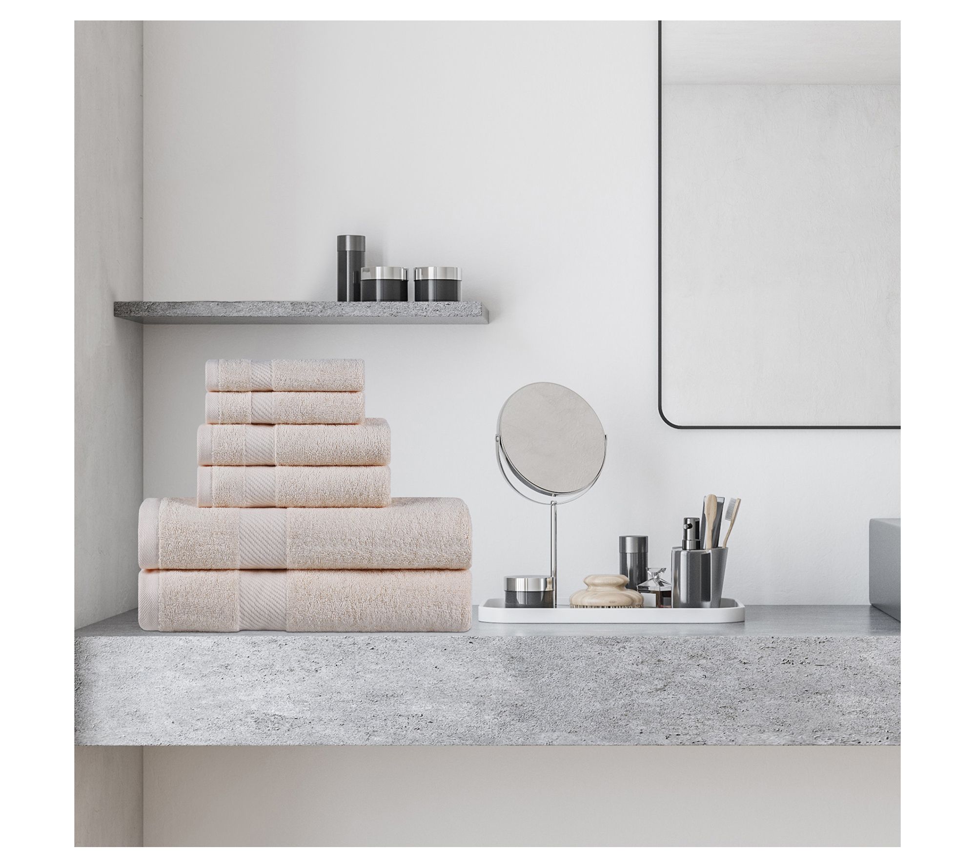 Superior Egyptian Cotton 6-Piece Kendell Absorbent Towel Set