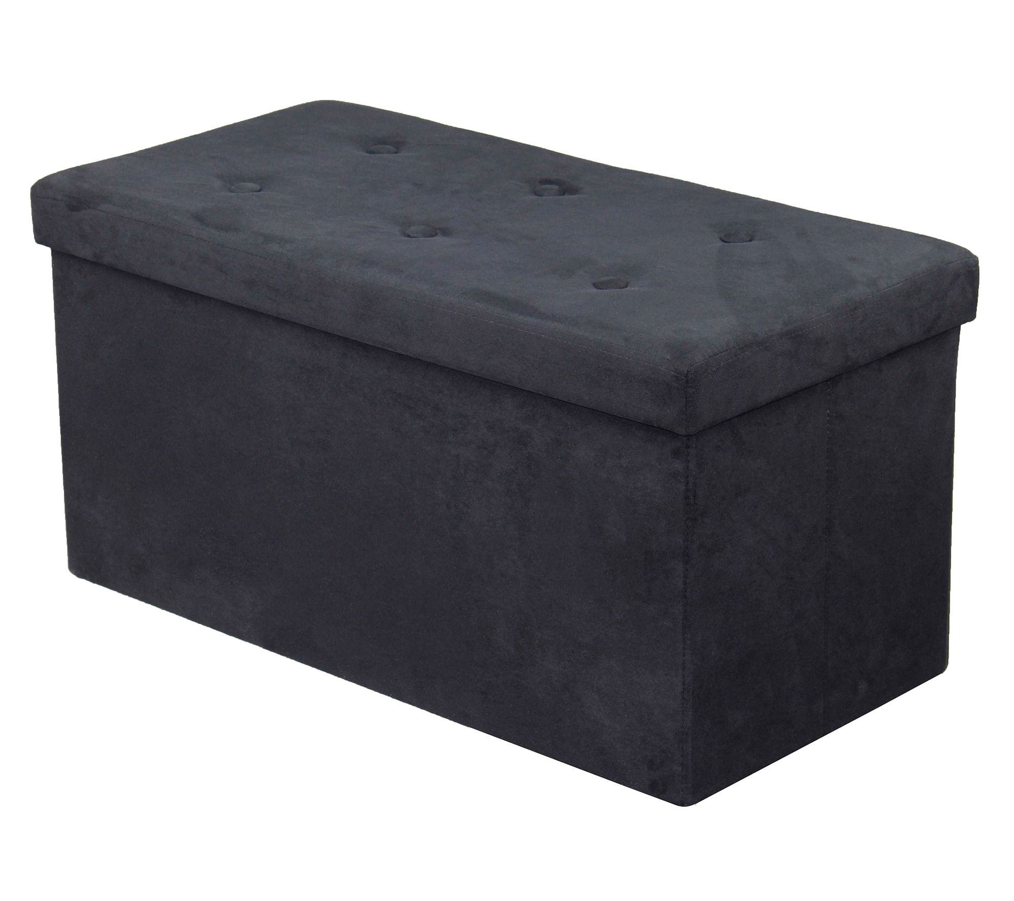 Sorbus Storage Bench Chest Ottoman W Cover Faux Suede Small
