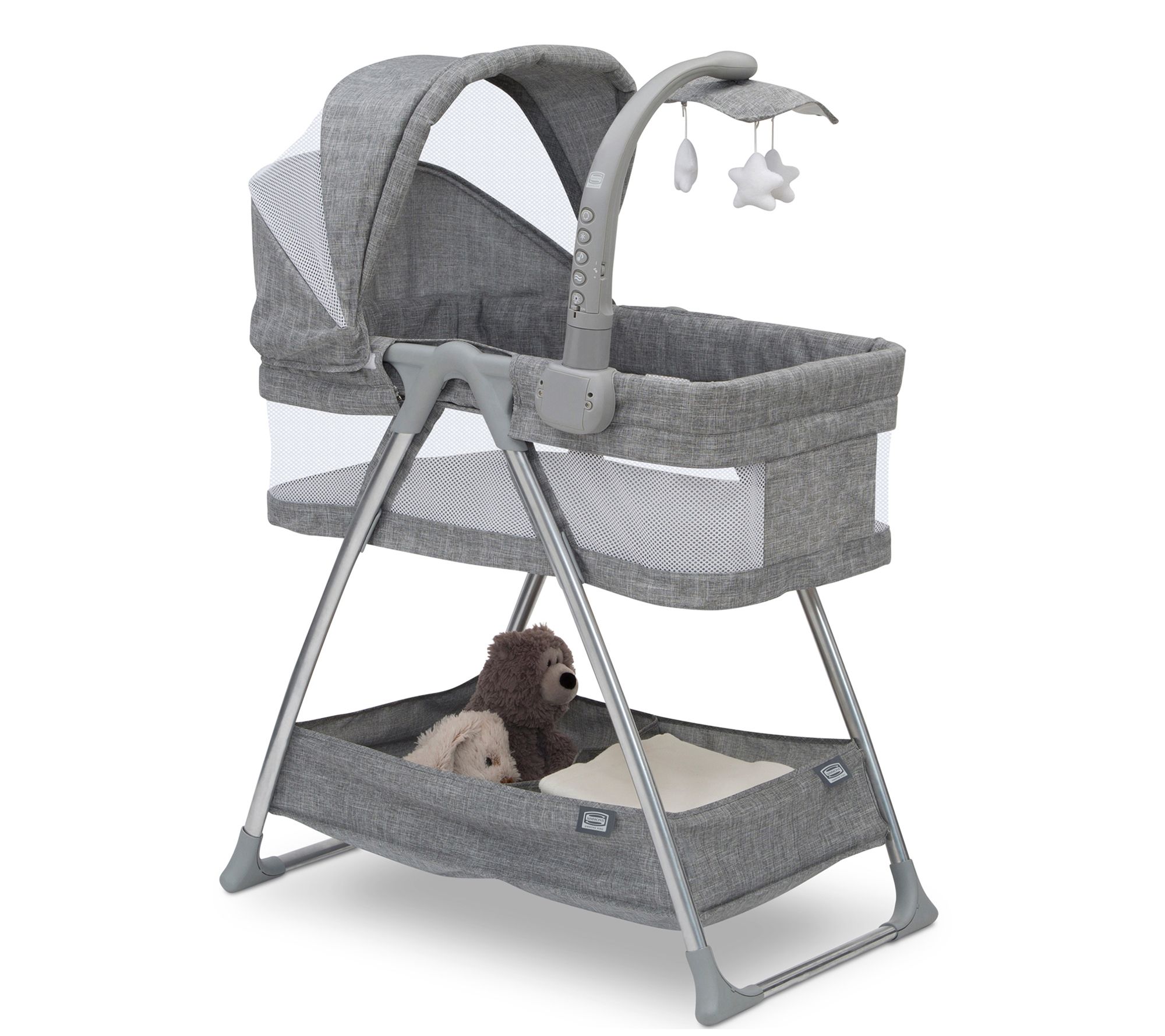 delta silent auto gliding classic bassinet