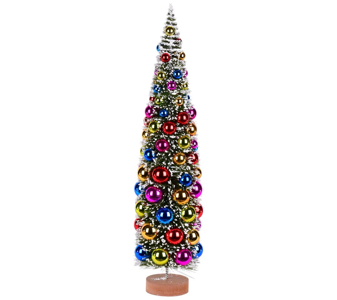 Vickerman 24" Frosted Green Tree with Colorful rnaments