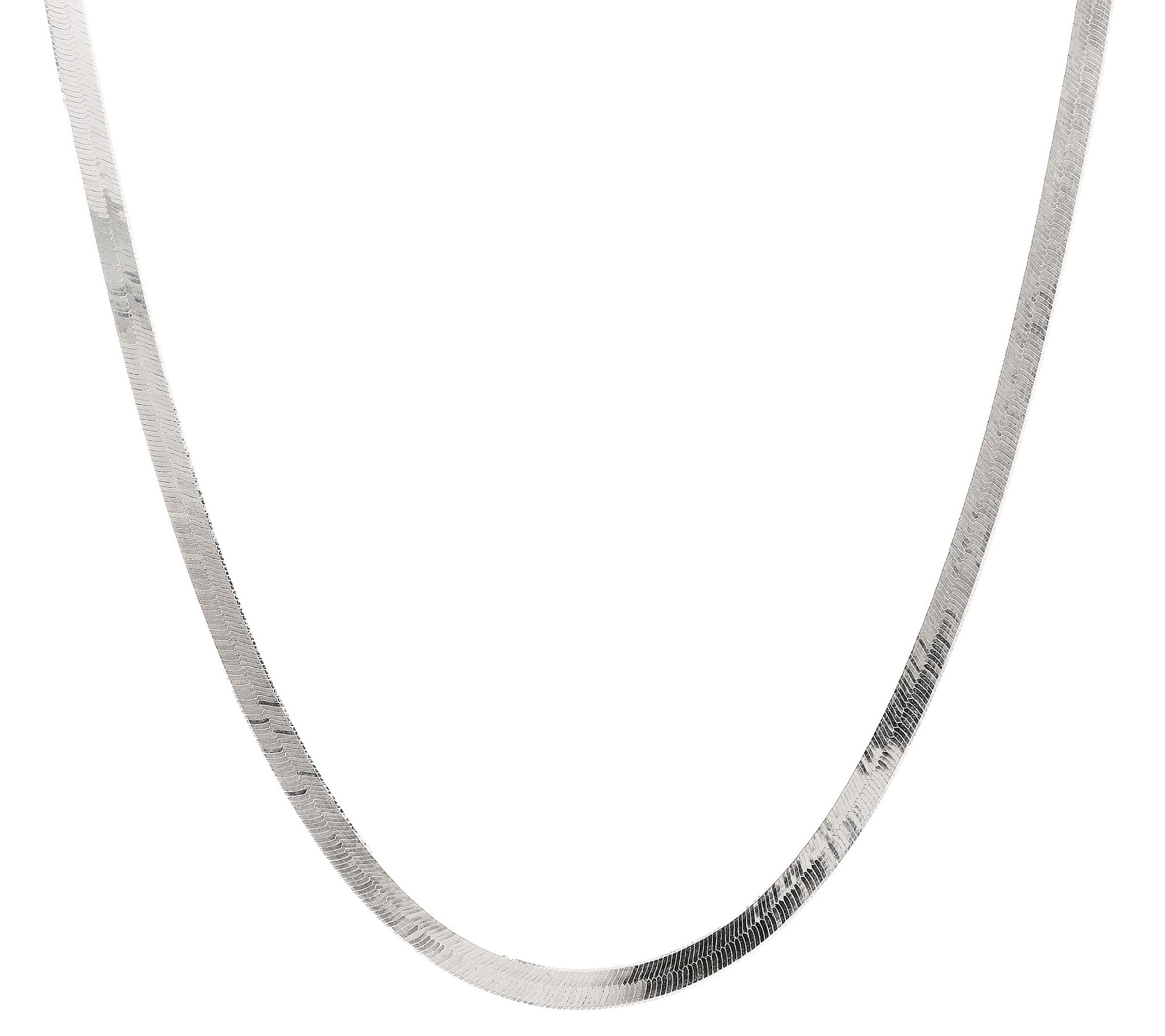 UltraFine Silver 24 Polished Herringbone Neckl ace, 9.0g
