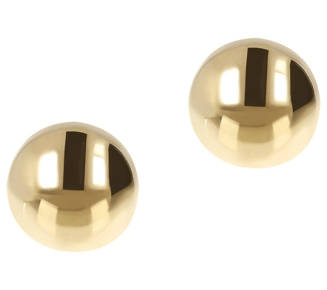 Veronese 18K Clad 8mm Round Bead Earrings